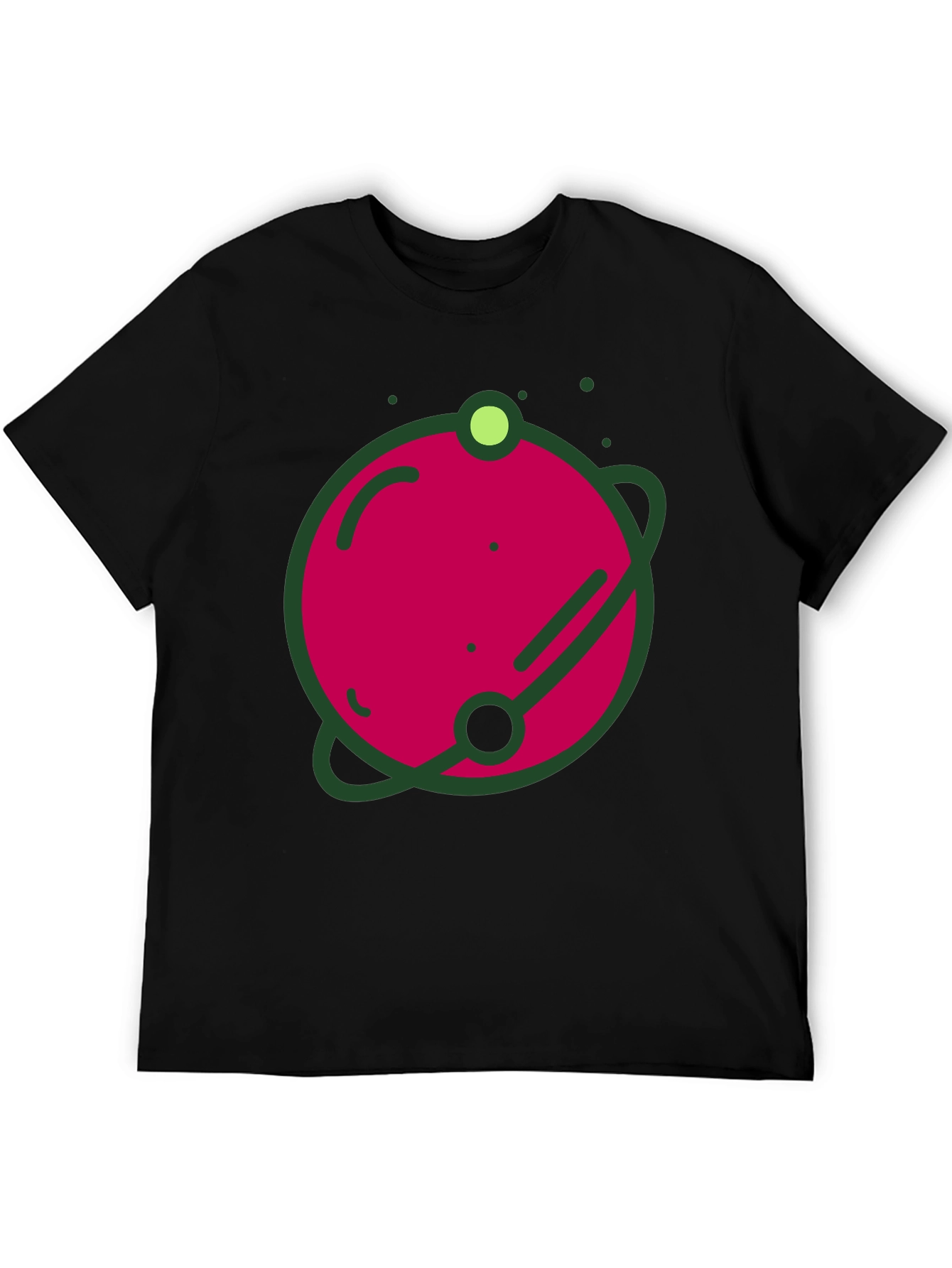 Planet Graphic Black T-Shirt - Stylish Casual Wear