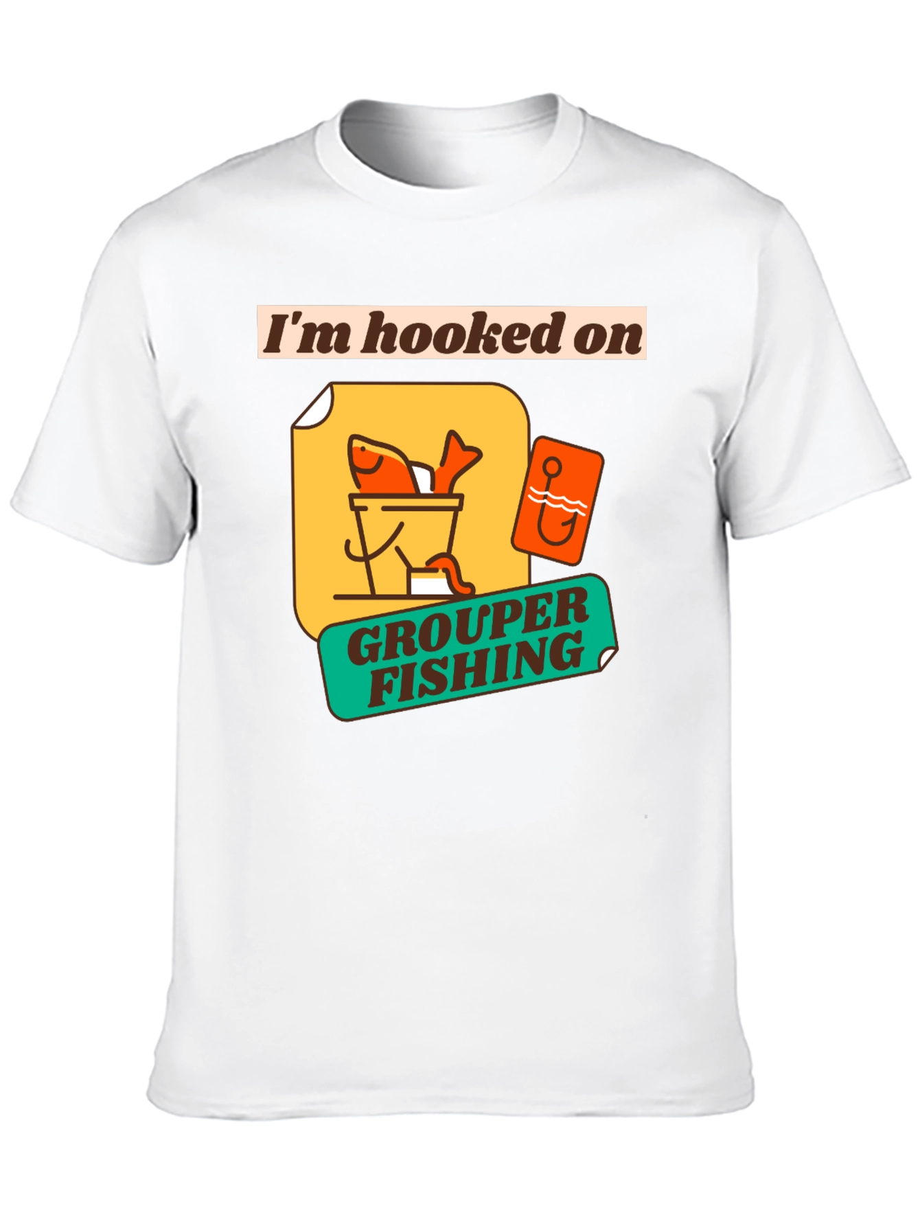 Im Hooked on Grouper Fishing Graphic T-Shirt