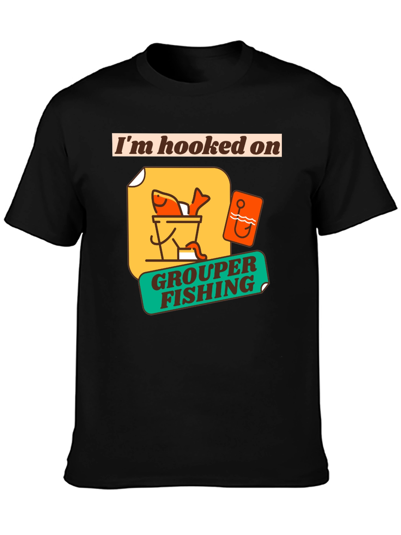 Im Hooked on Grouper Fishing Graphic T-Shirt