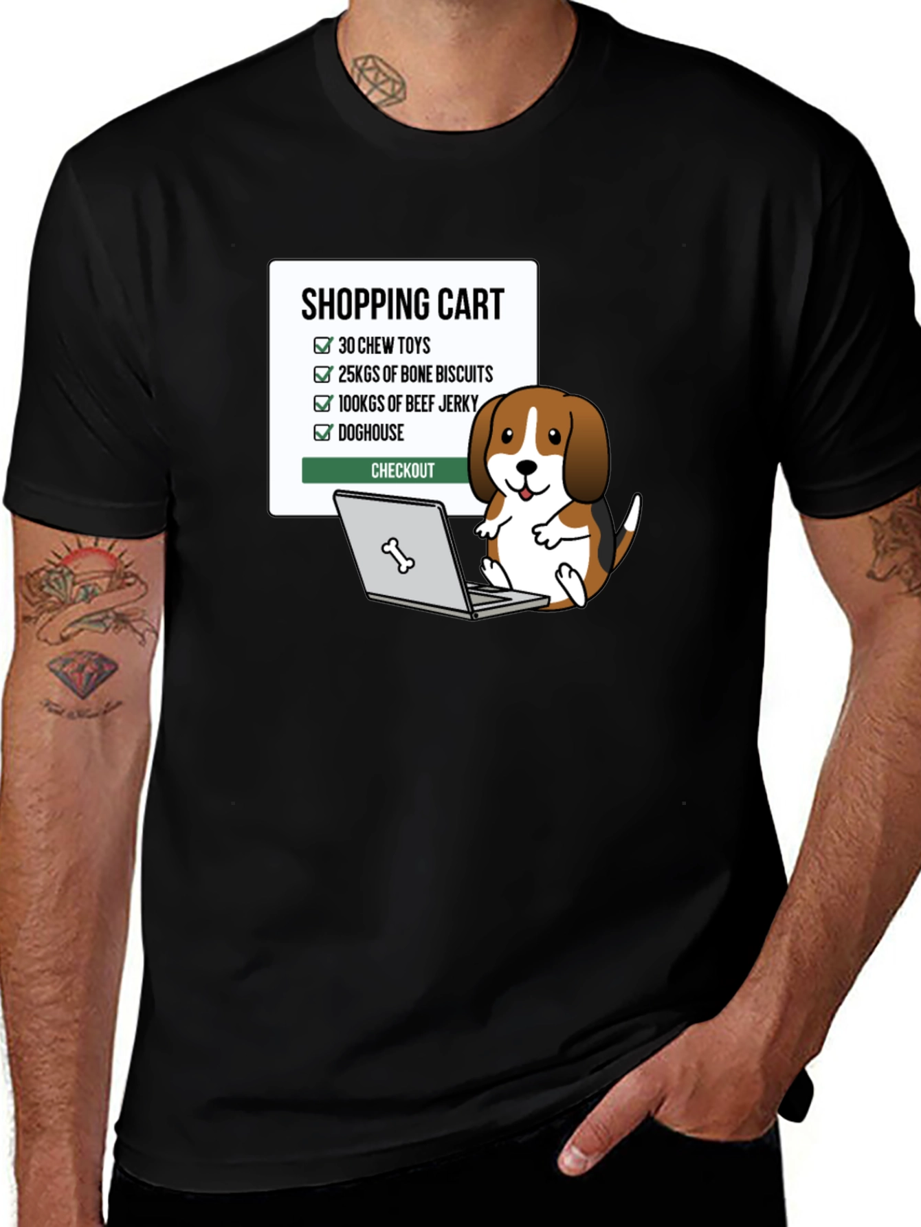 Dog Shopping Cart T-Shirt