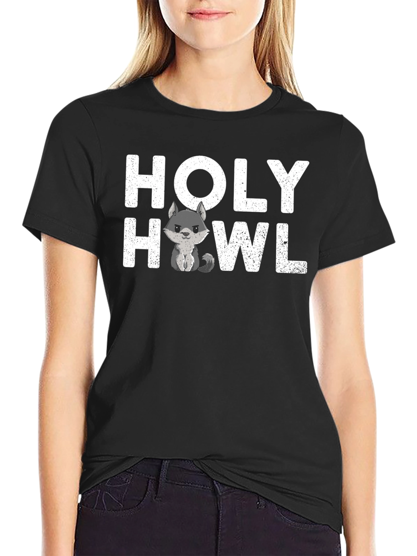 Holy Howl T-Shirt - Cute Wolf Graphic Tee