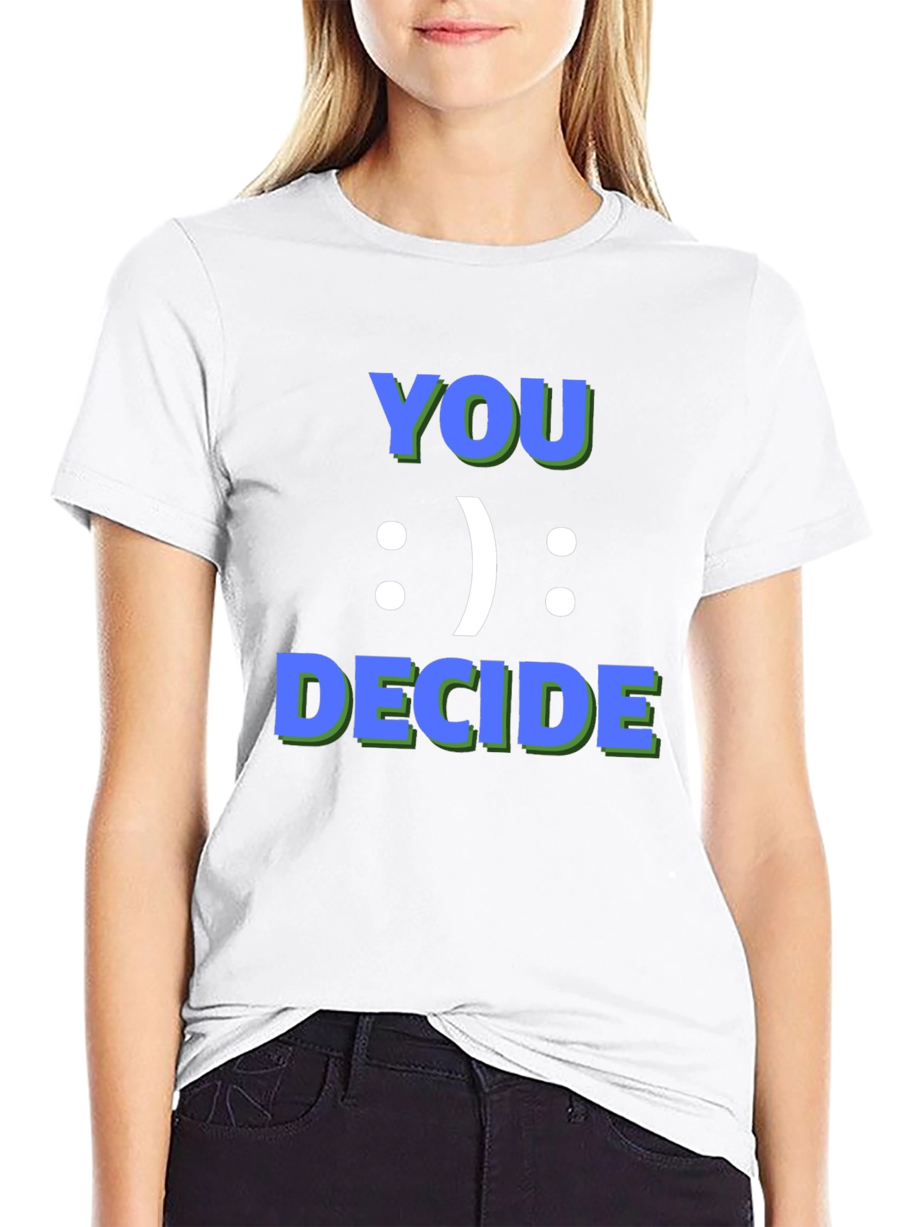 You Decide Graphic Tee - Black Casual T-Shirt
