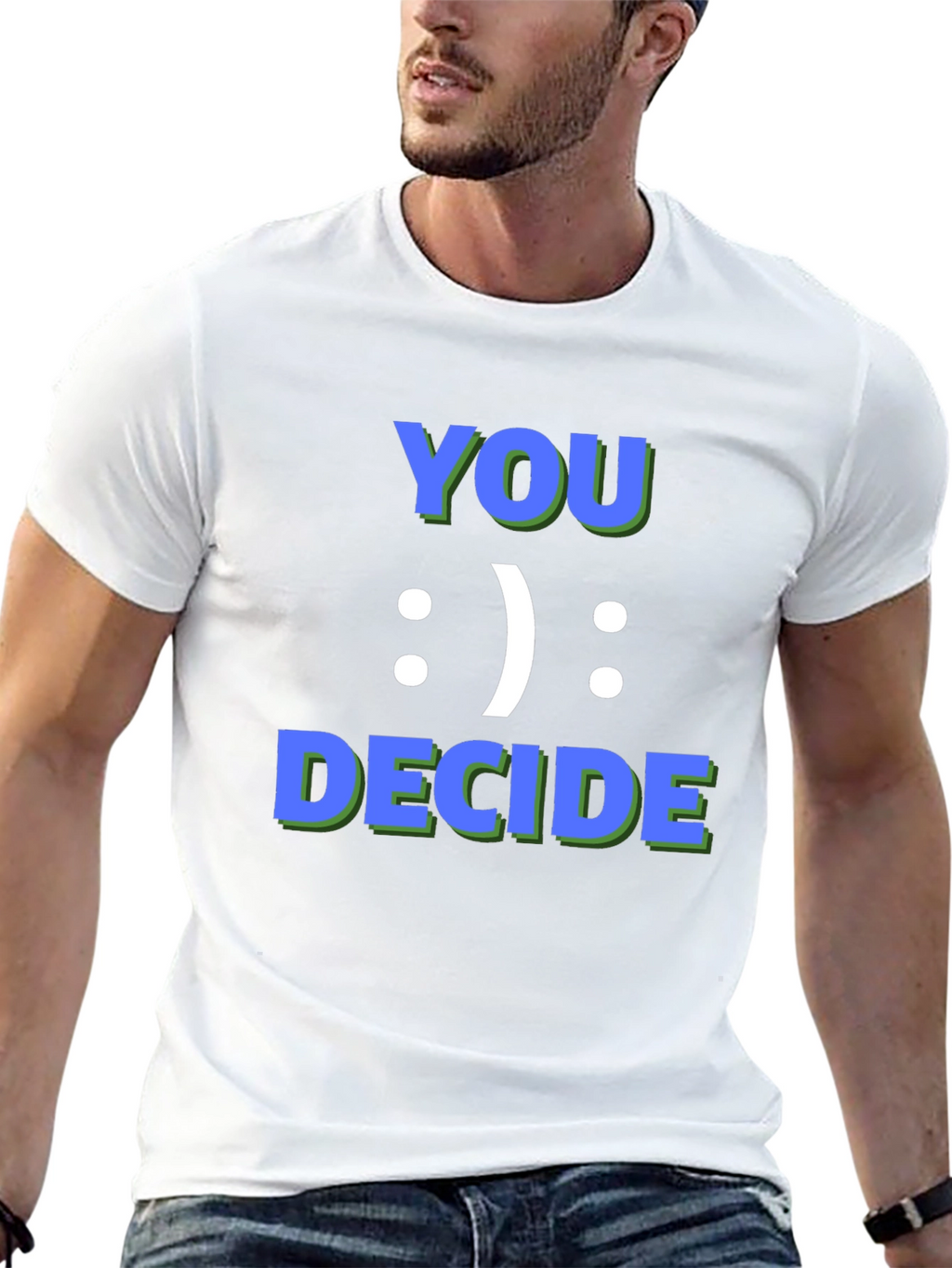 You Decide Graphic Tee - Black Casual T-Shirt