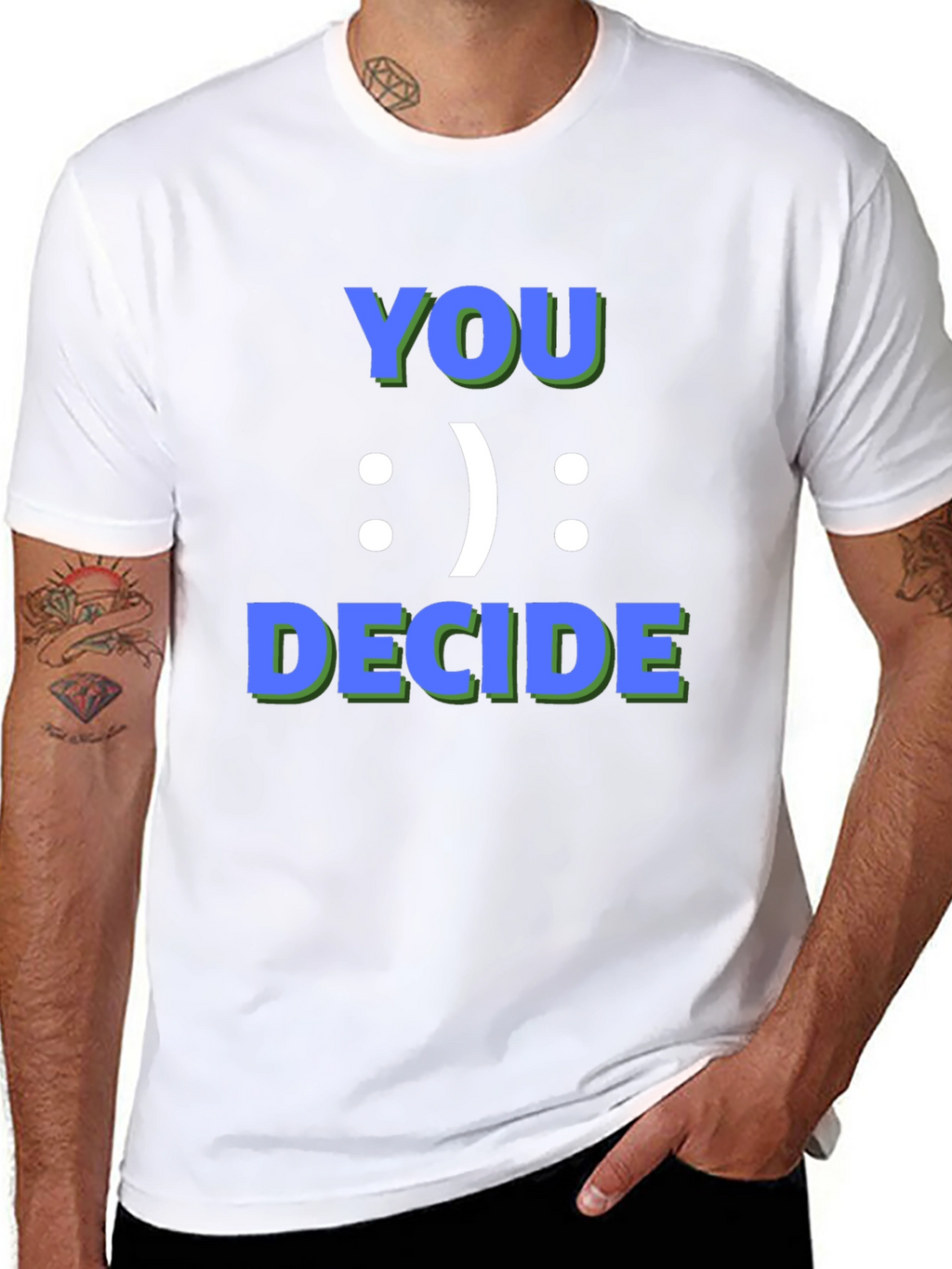 You Decide Graphic Tee - Black Casual T-Shirt