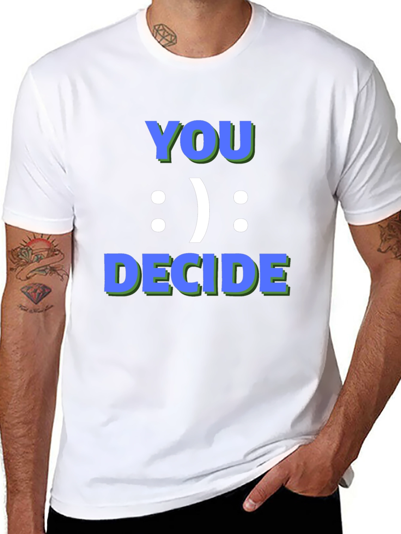 You Decide Graphic Tee - Black Casual T-Shirt