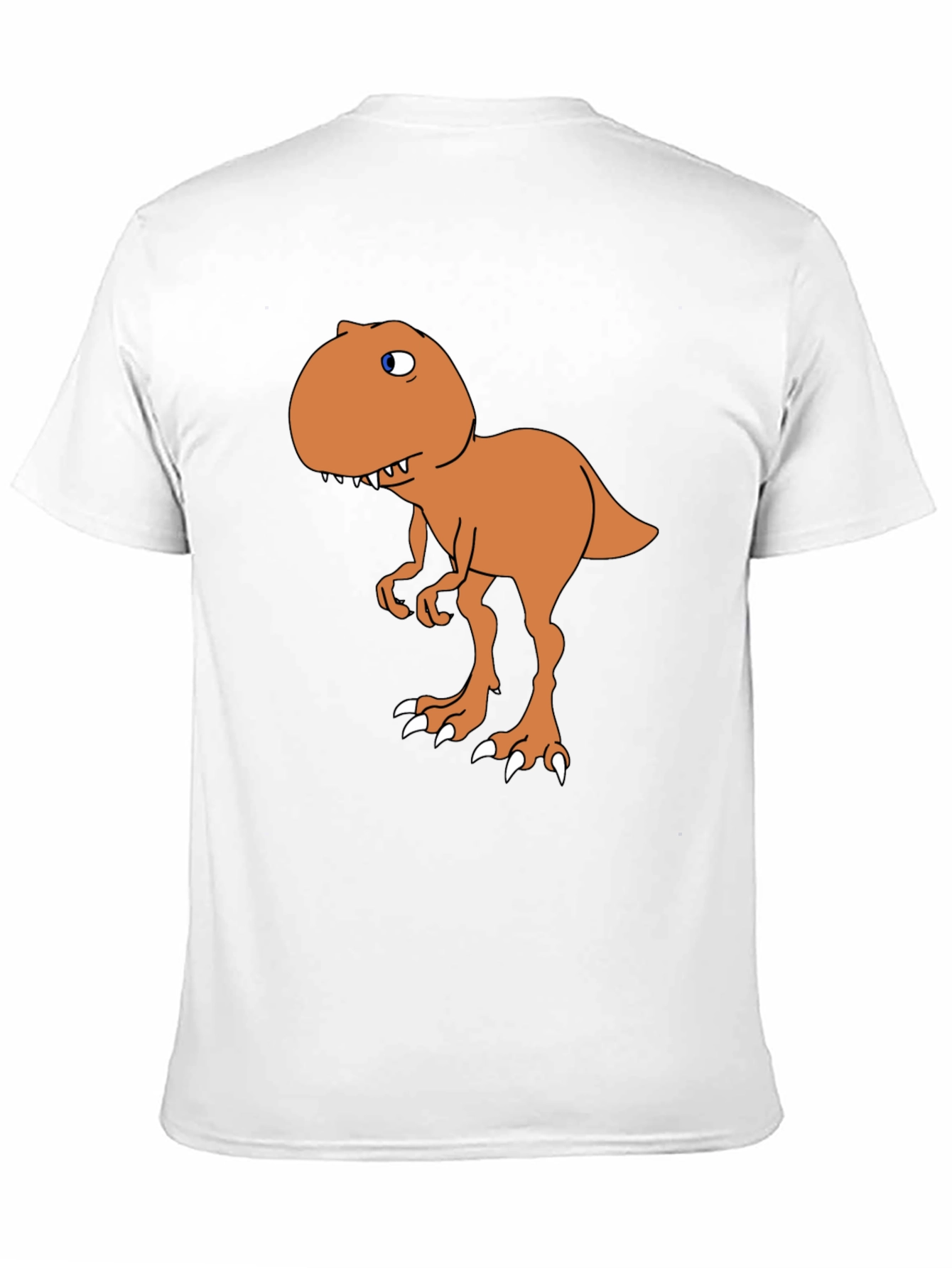 Cartoon Dinosaur Graphic Tee - Black