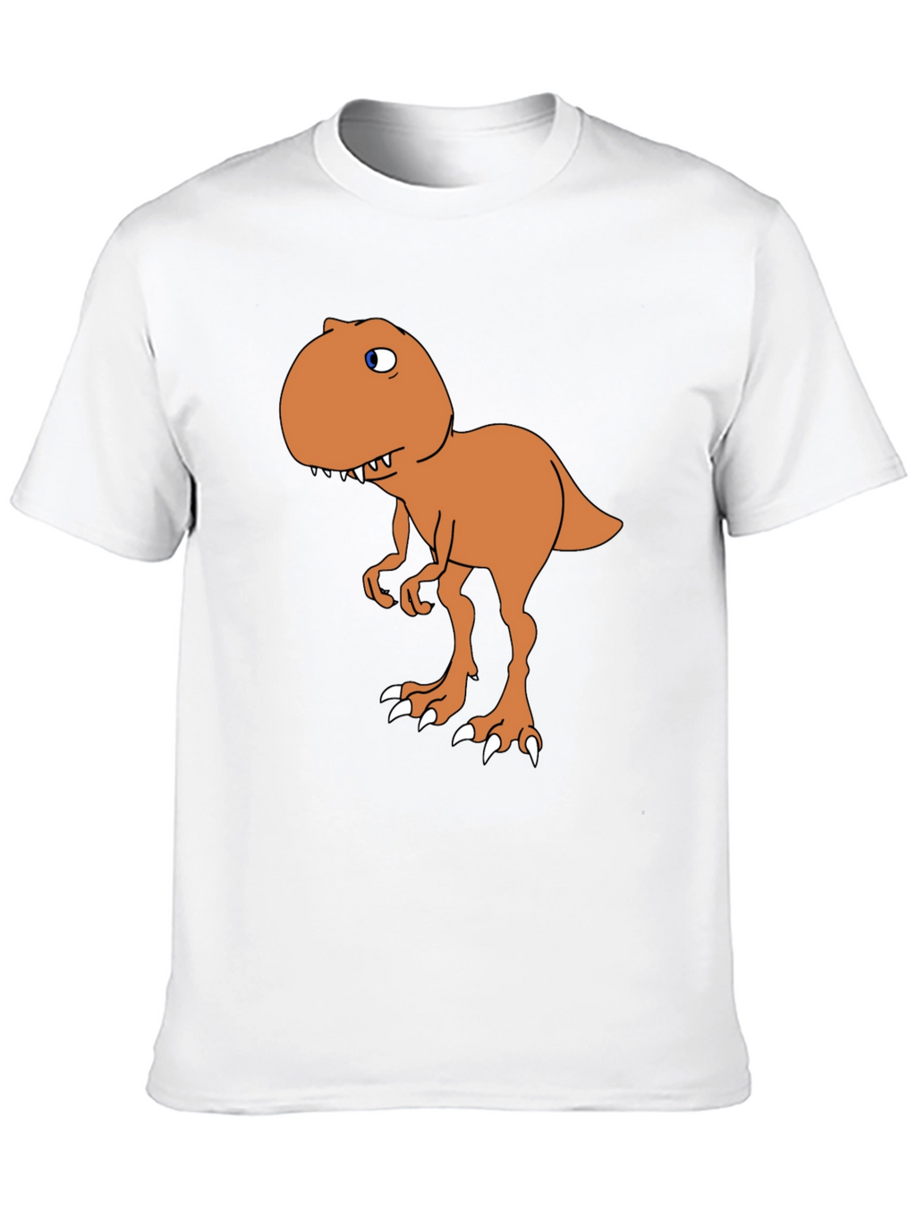 Cartoon Dinosaur Graphic Tee - Black