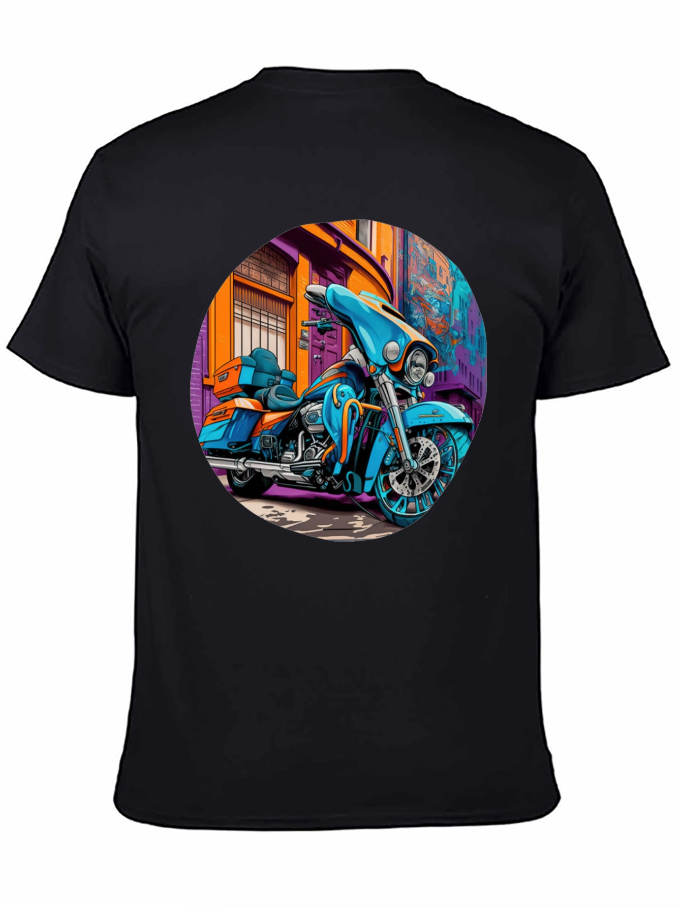 Motorcycle Graphic Print T-Shirt