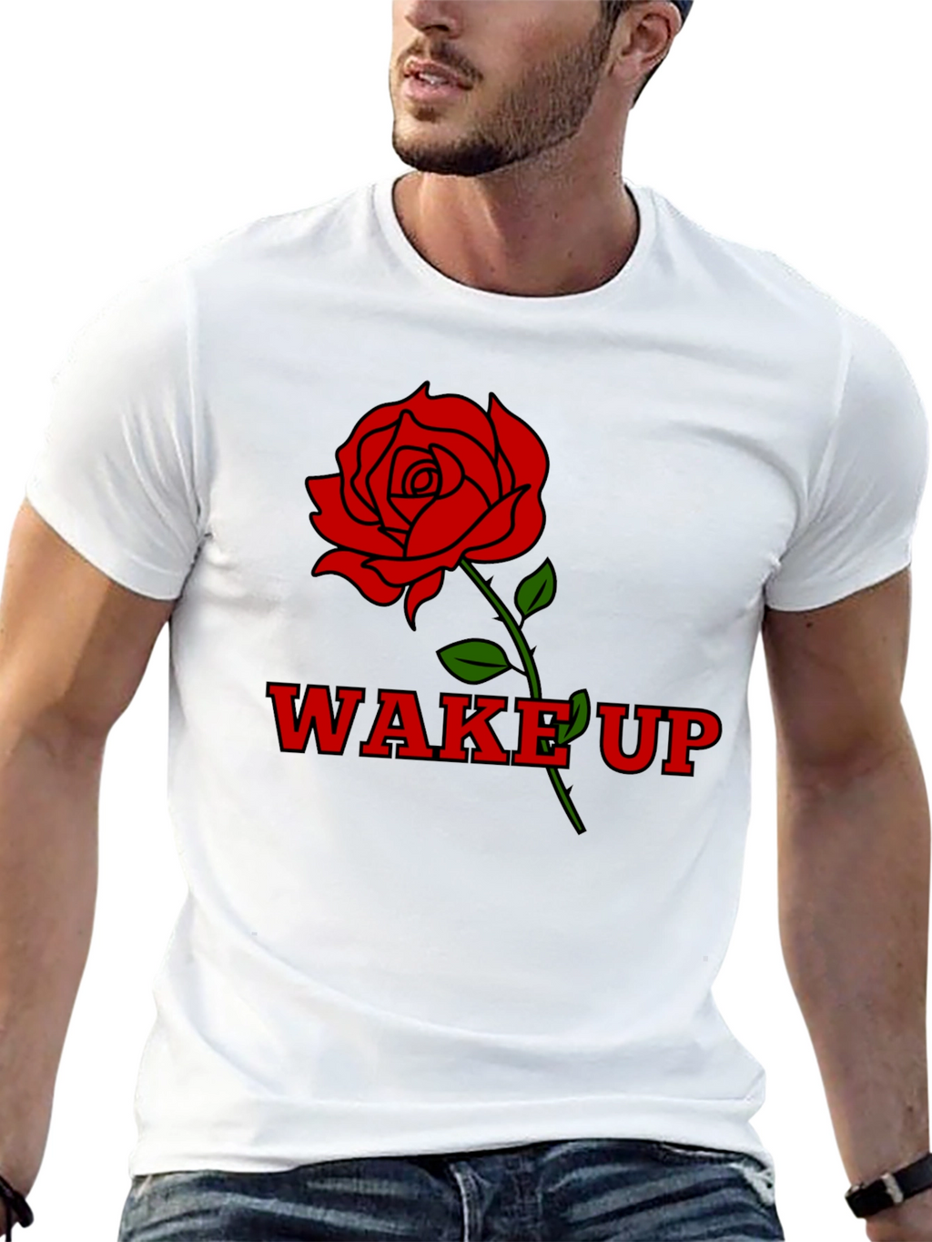 Wake Up Rose Graphic T-Shirt