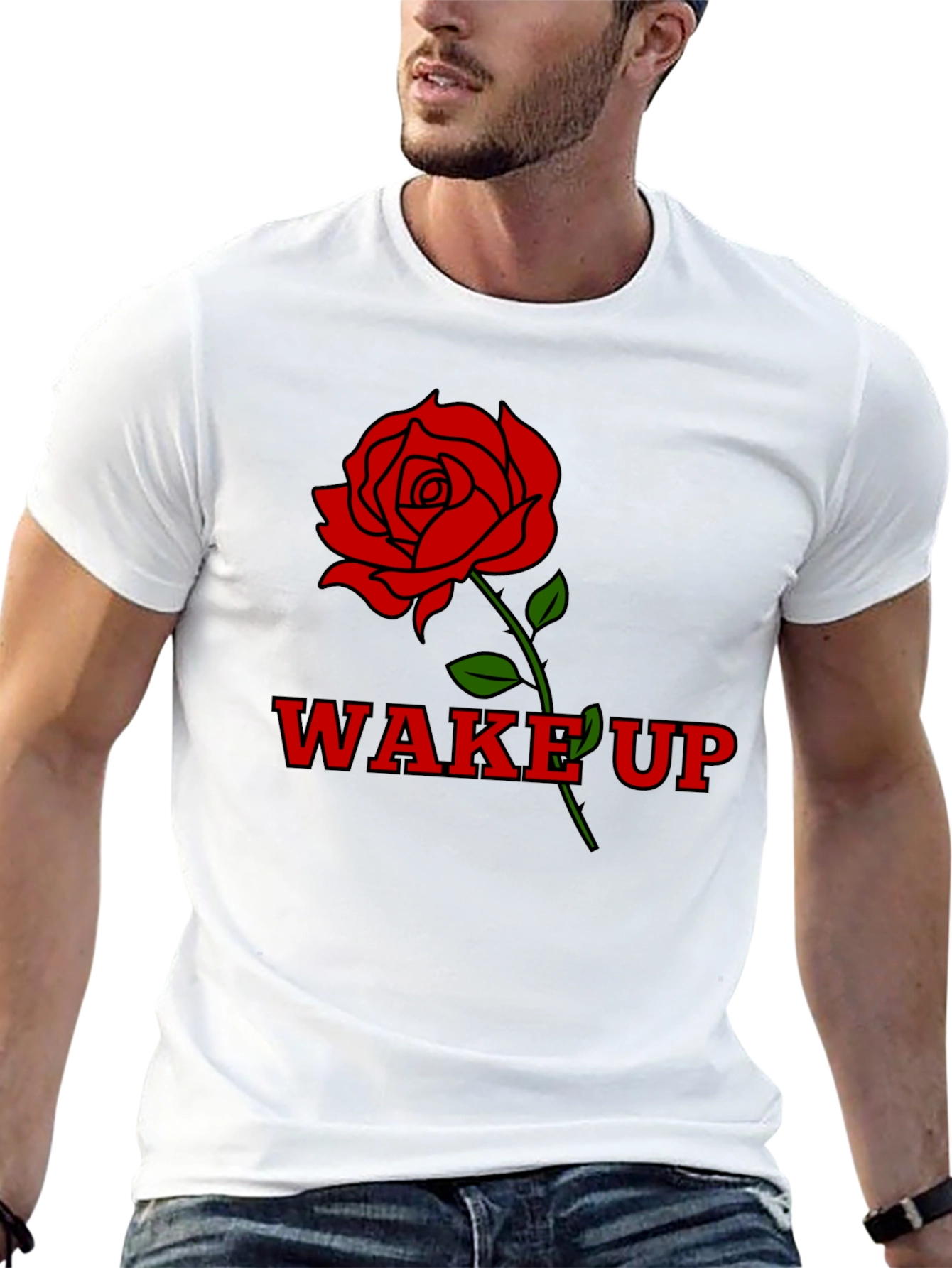 Wake Up Rose Graphic T-Shirt