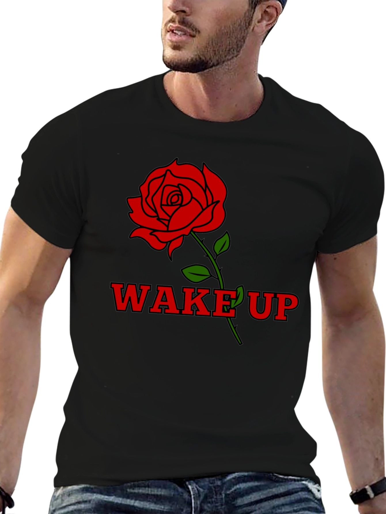Wake Up Rose Graphic T-Shirt