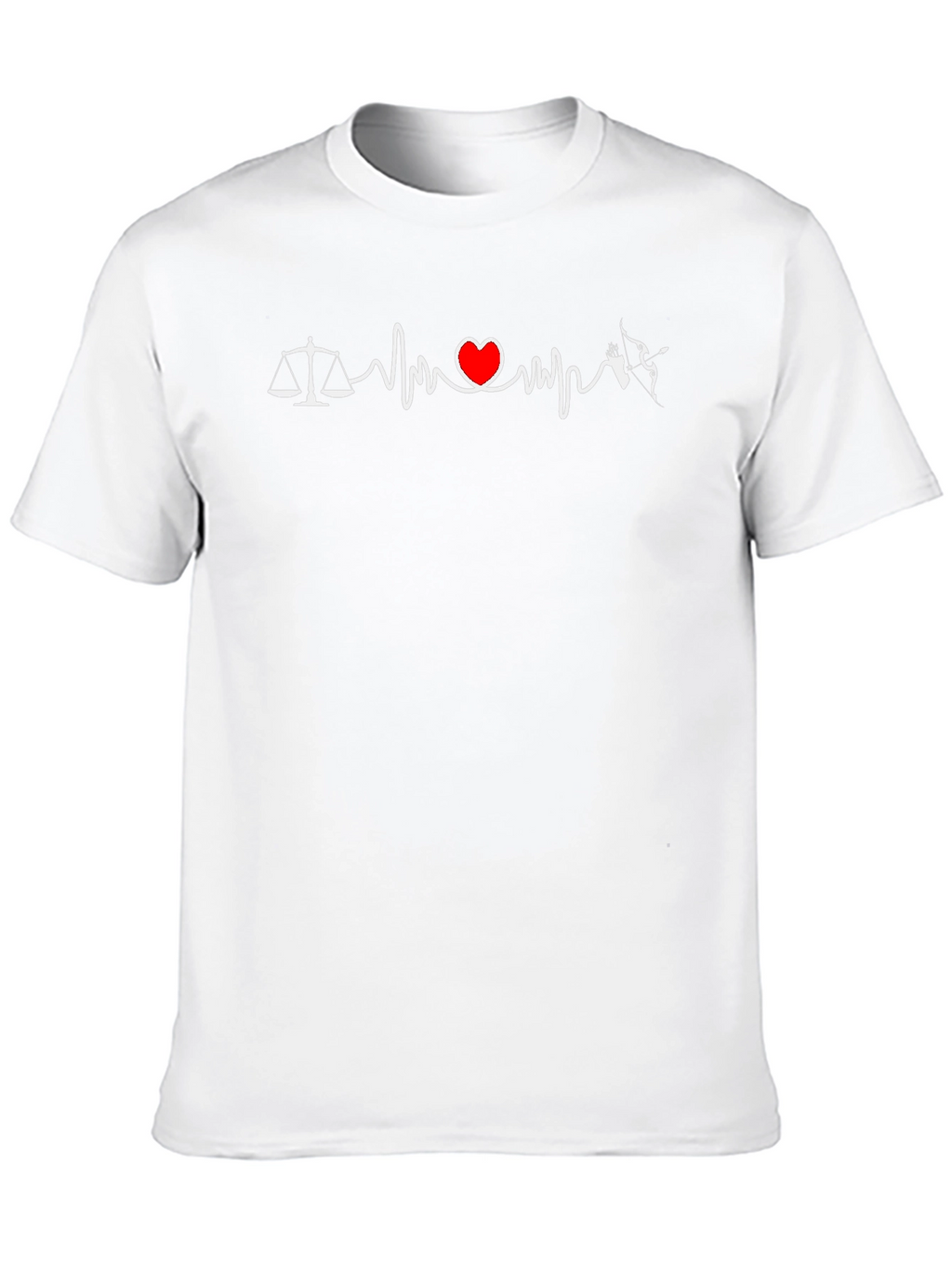 Lawyer Archery Heartbeat T-Shirt - Scales Bow Arrow Tee