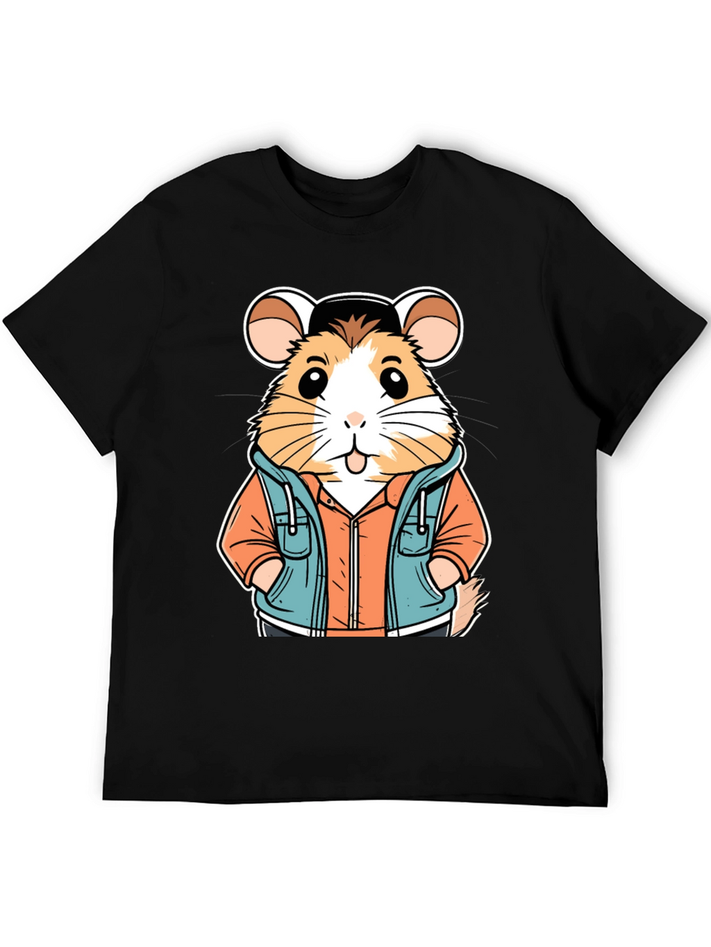Hamster in Hoodie T-Shirt: Cool Cartoon Design