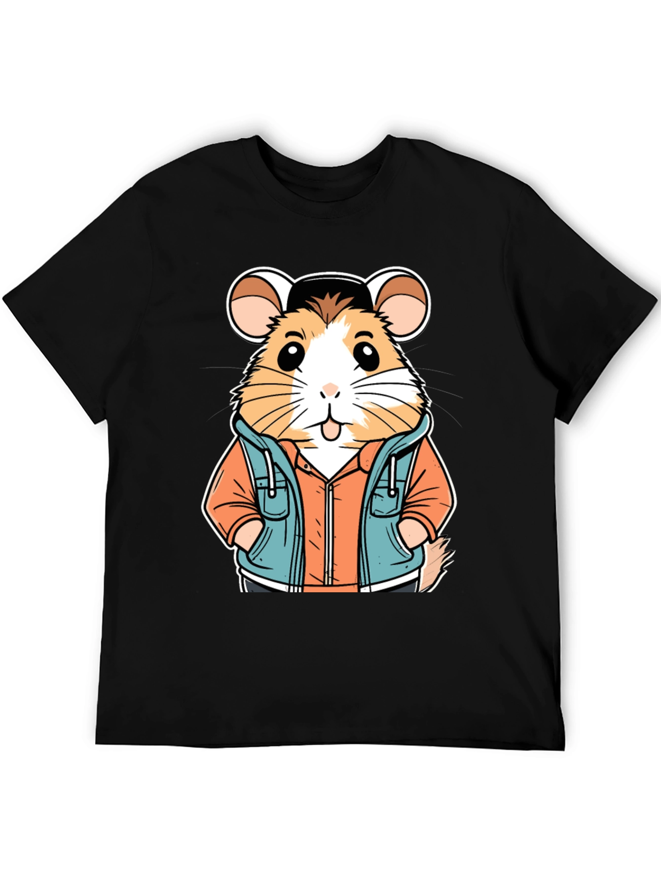 Hamster in Hoodie T-Shirt: Cool Cartoon Design