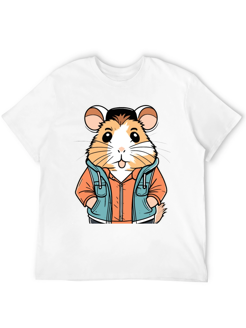 Hamster in Hoodie T-Shirt: Cool Cartoon Design