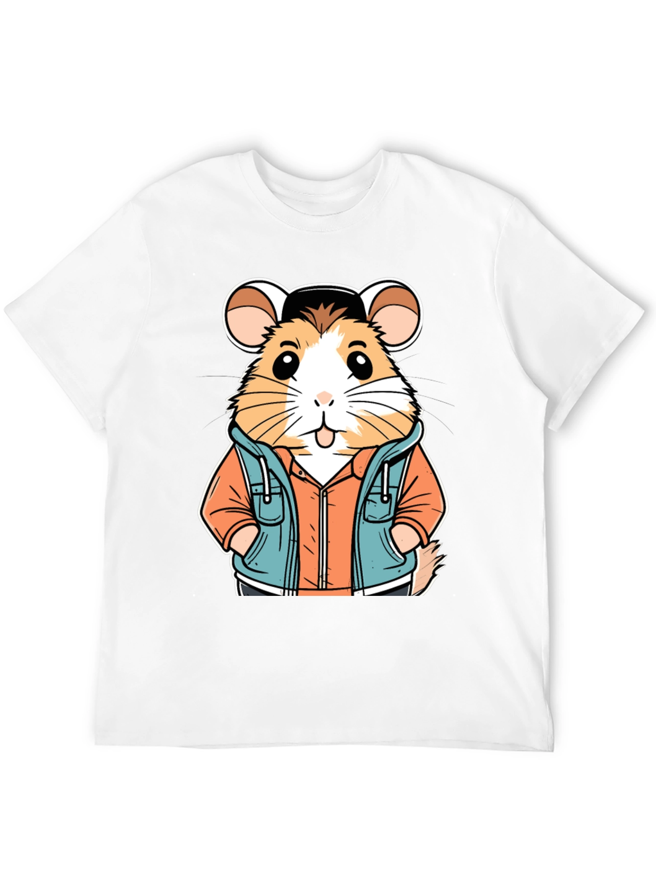 Hamster in Hoodie T-Shirt: Cool Cartoon Design