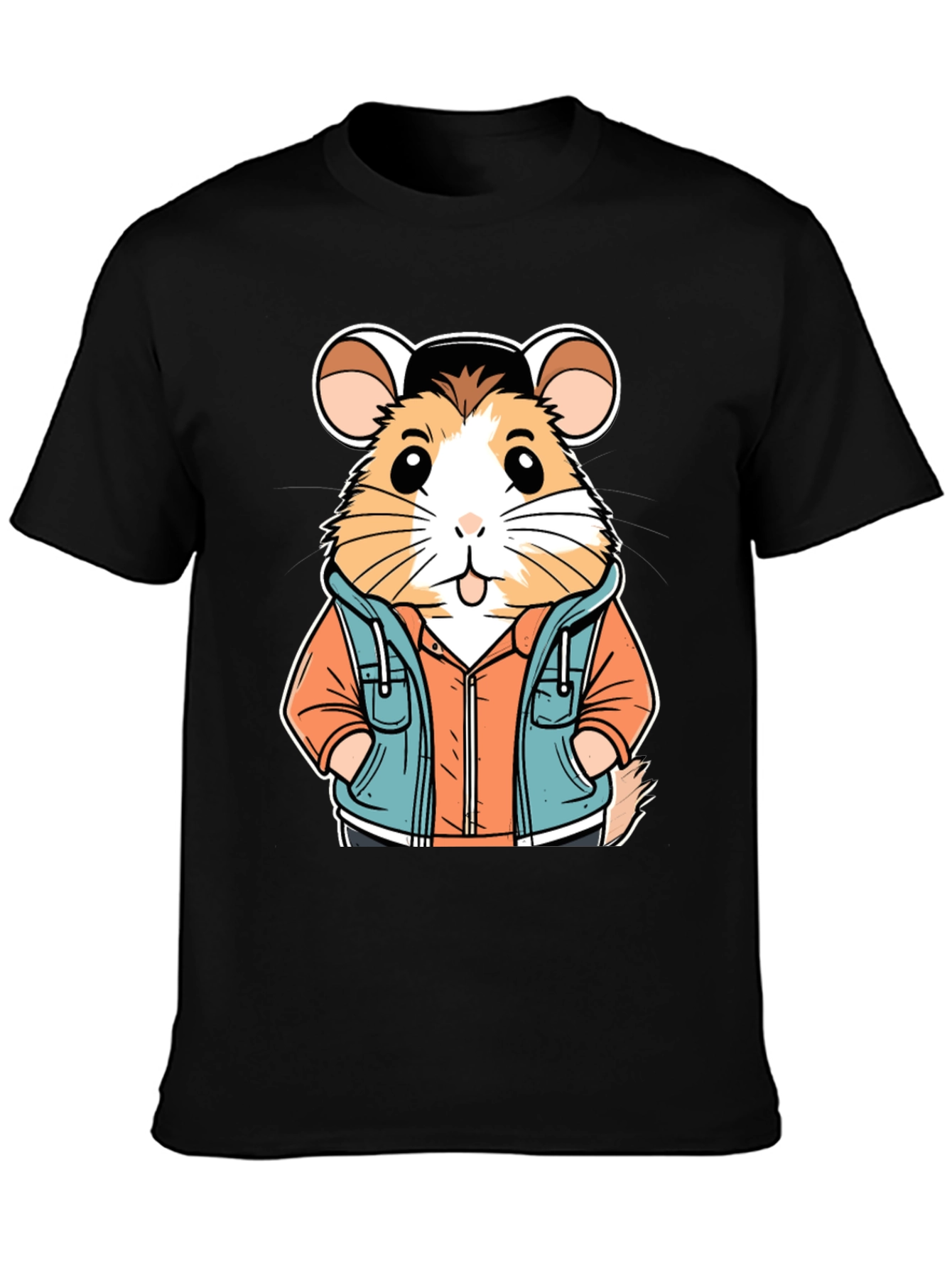 Hamster in Hoodie T-Shirt: Cool Cartoon Design