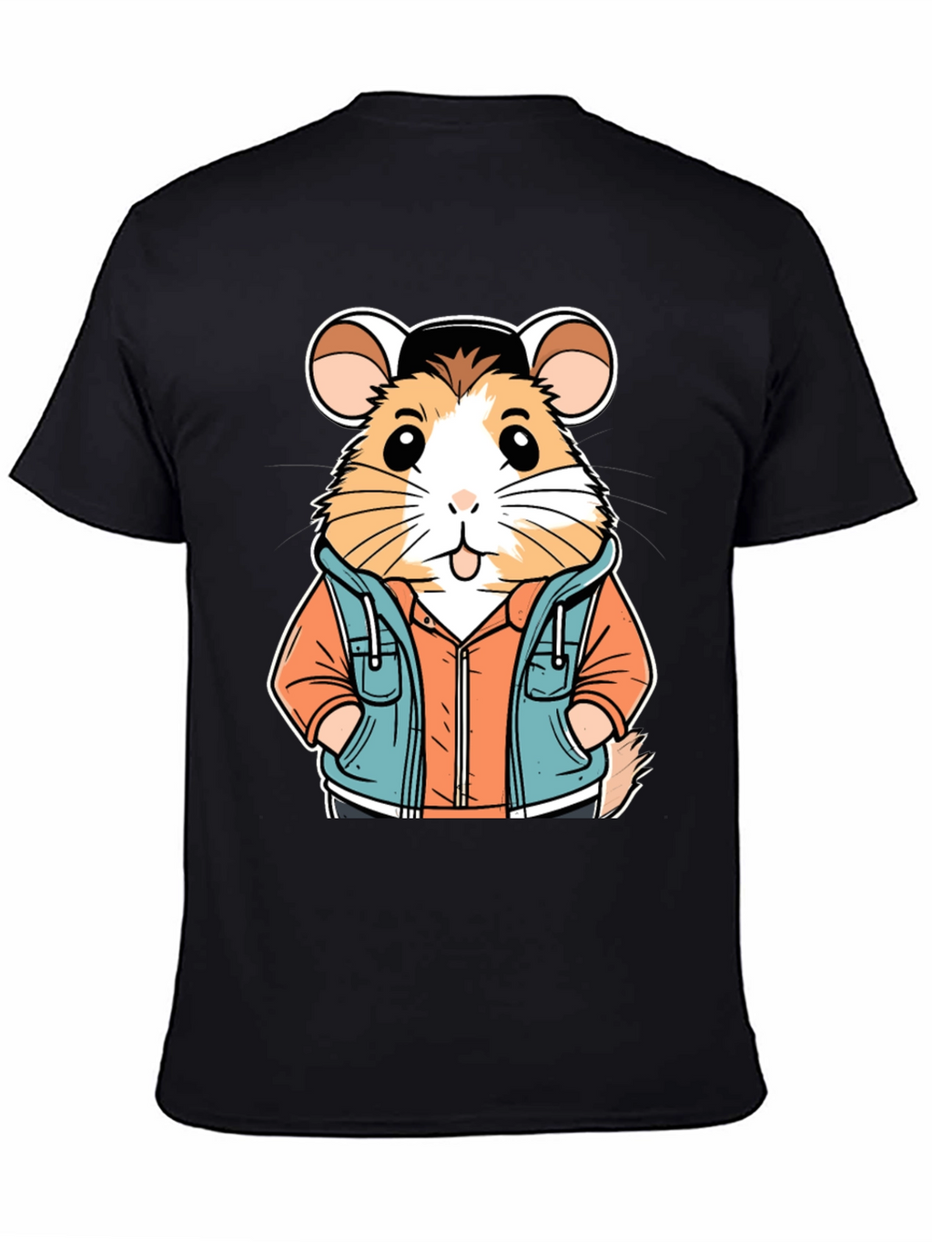 Hamster in Hoodie T-Shirt: Cool Cartoon Design