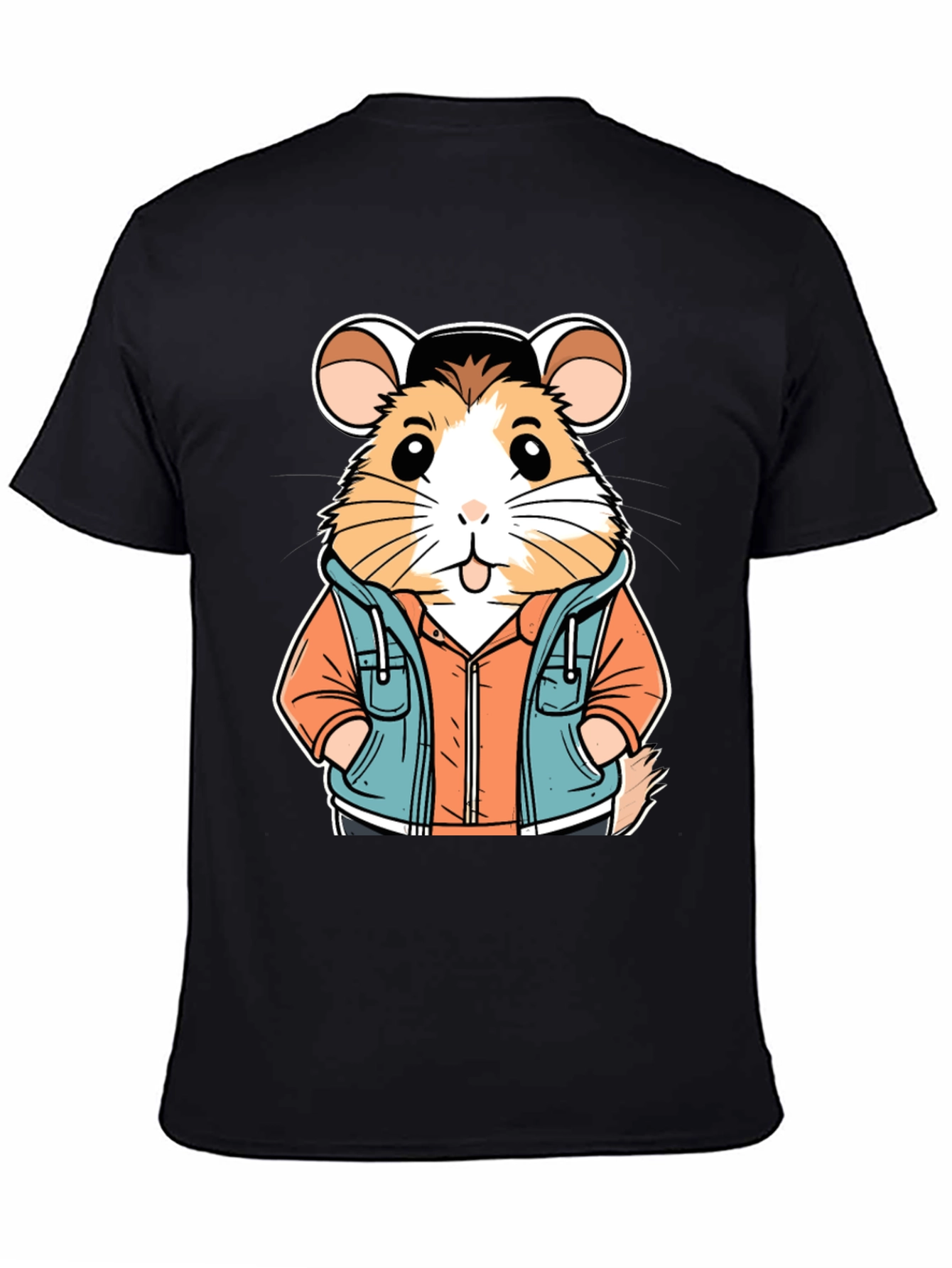 Hamster in Hoodie T-Shirt: Cool Cartoon Design