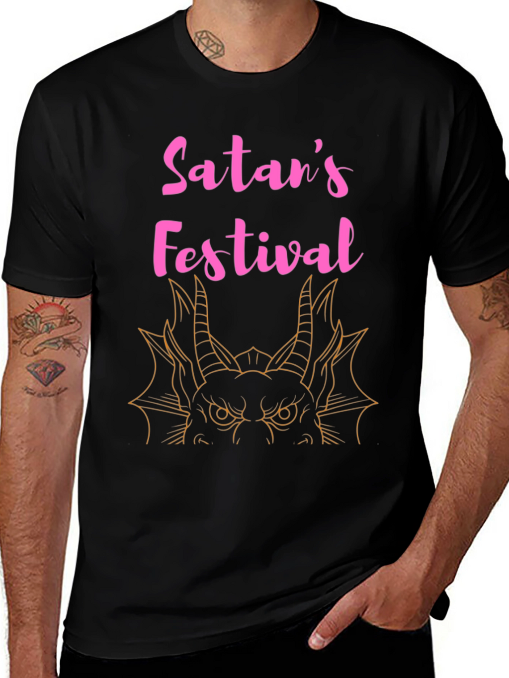 Satans Festival Graphic T-Shirt - Black Tee