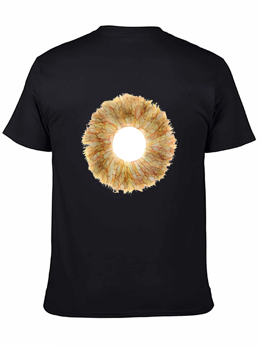 Eye-Catching Floral Ring Graphic Tee - Black