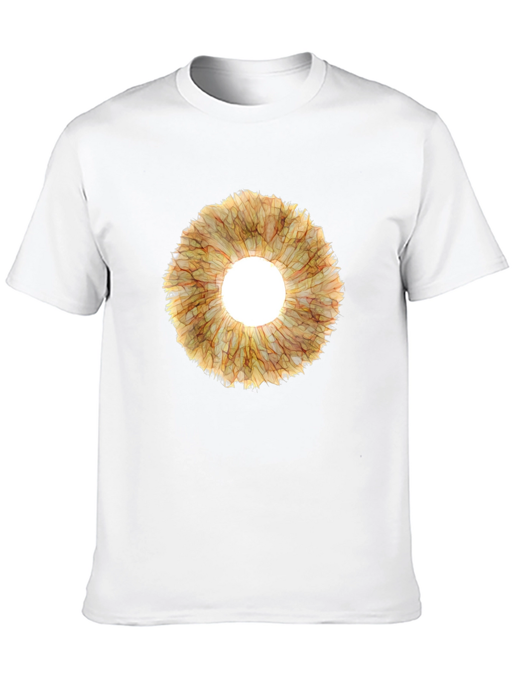Eye-Catching Floral Ring Graphic Tee - Black