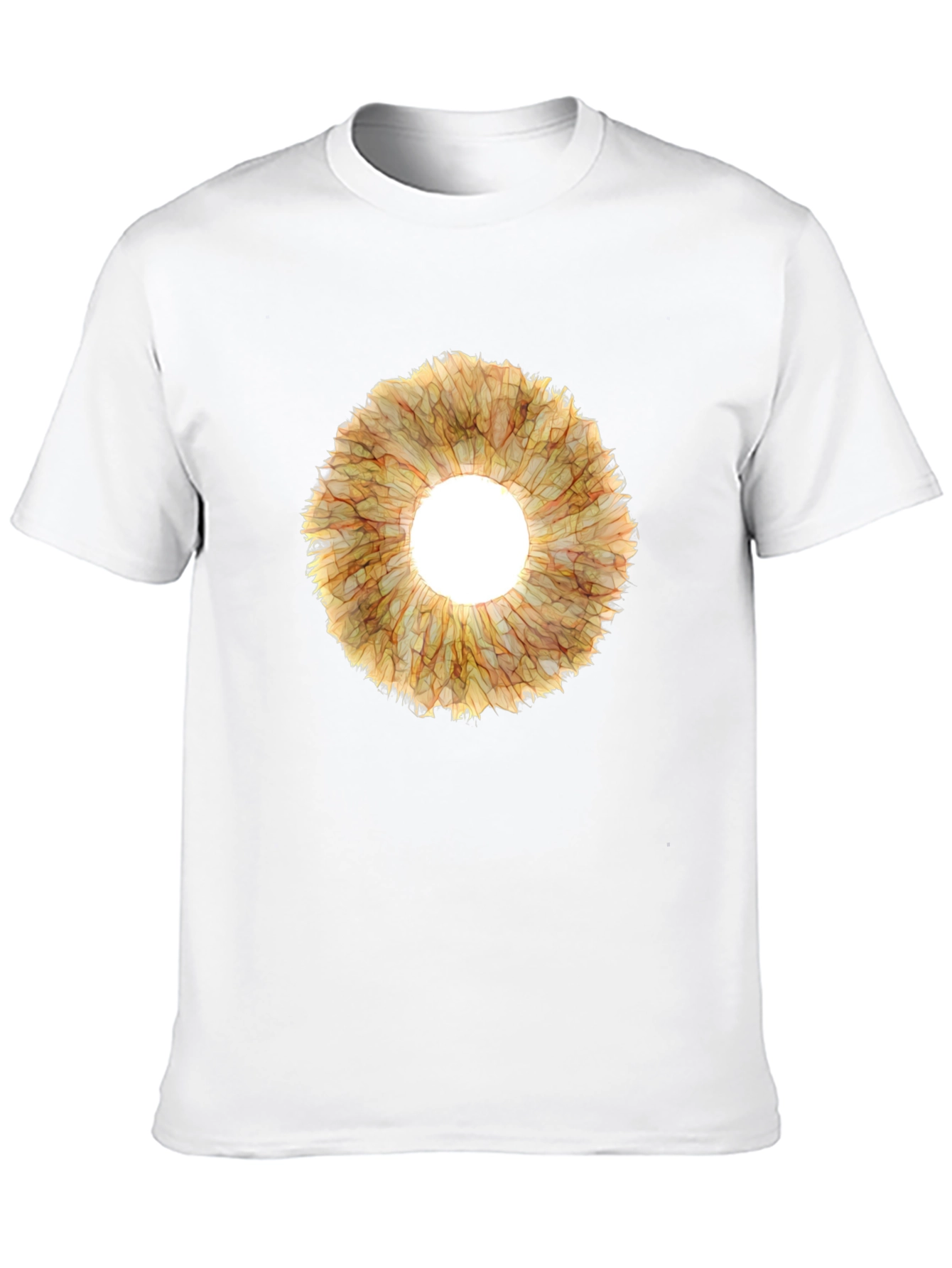 Eye-Catching Floral Ring Graphic Tee - Black
