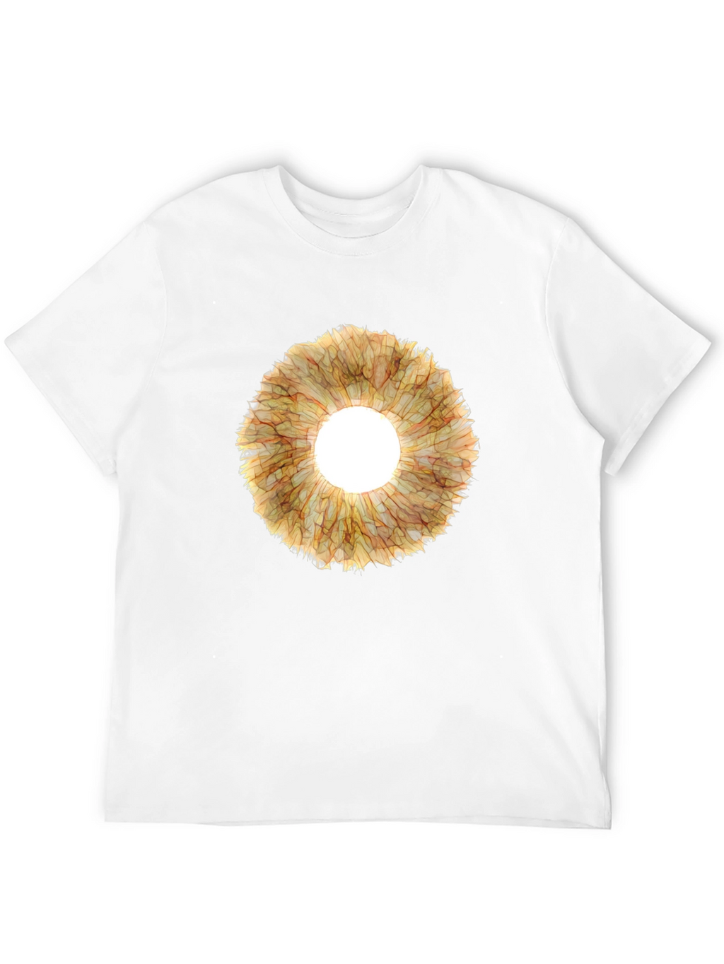 Eye-Catching Floral Ring Graphic Tee - Black