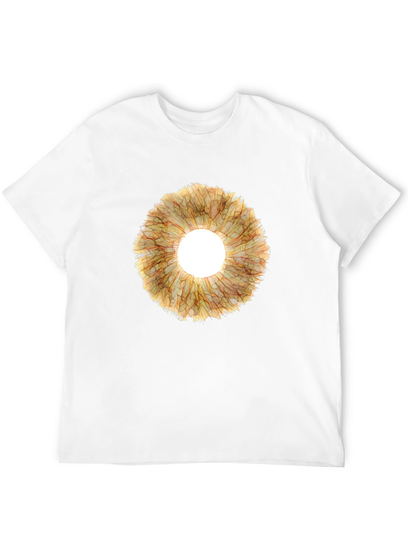 Eye-Catching Floral Ring Graphic Tee - Black