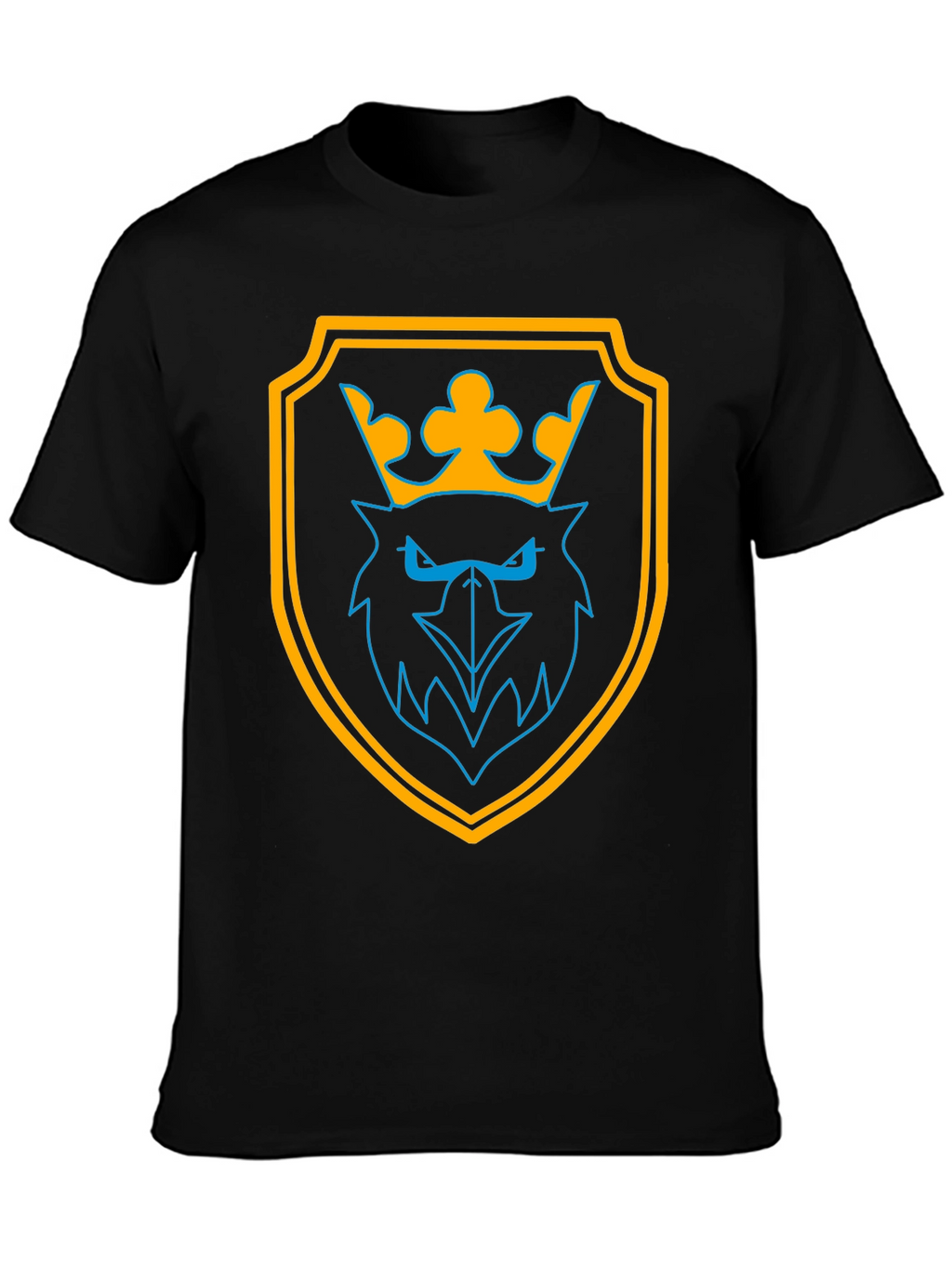 Graphic Tee: Crowned Eagle Shield Black T-Shirt