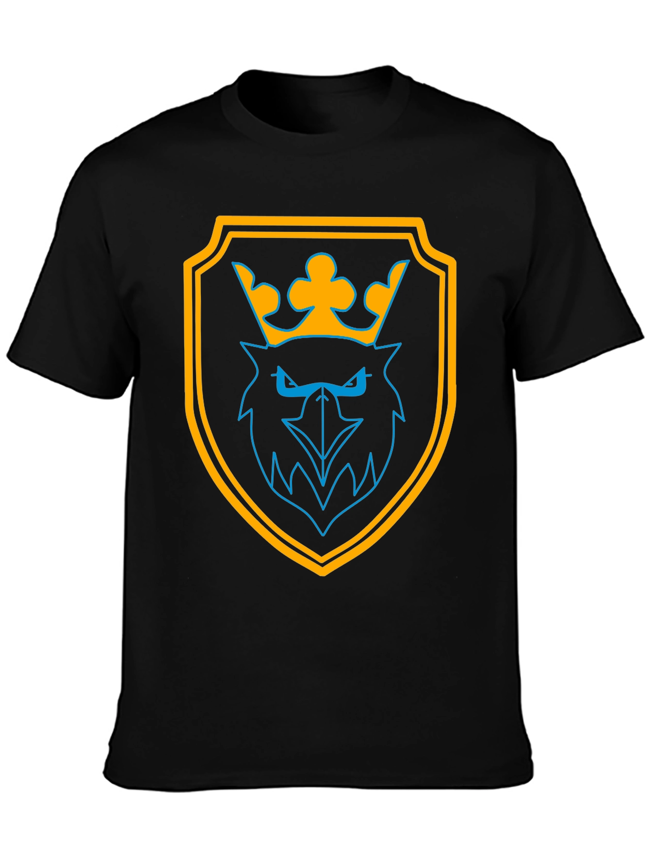 Graphic Tee: Crowned Eagle Shield Black T-Shirt
