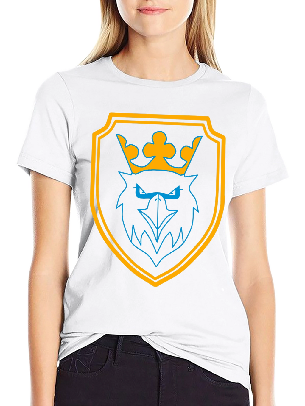 Graphic Tee: Crowned Eagle Shield Black T-Shirt