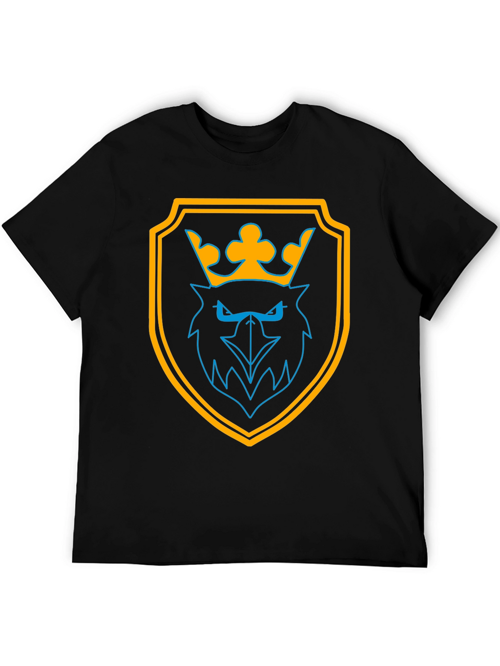 Graphic Tee: Crowned Eagle Shield Black T-Shirt