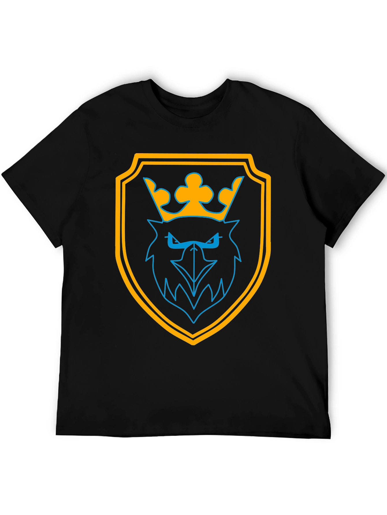 Graphic Tee: Crowned Eagle Shield Black T-Shirt