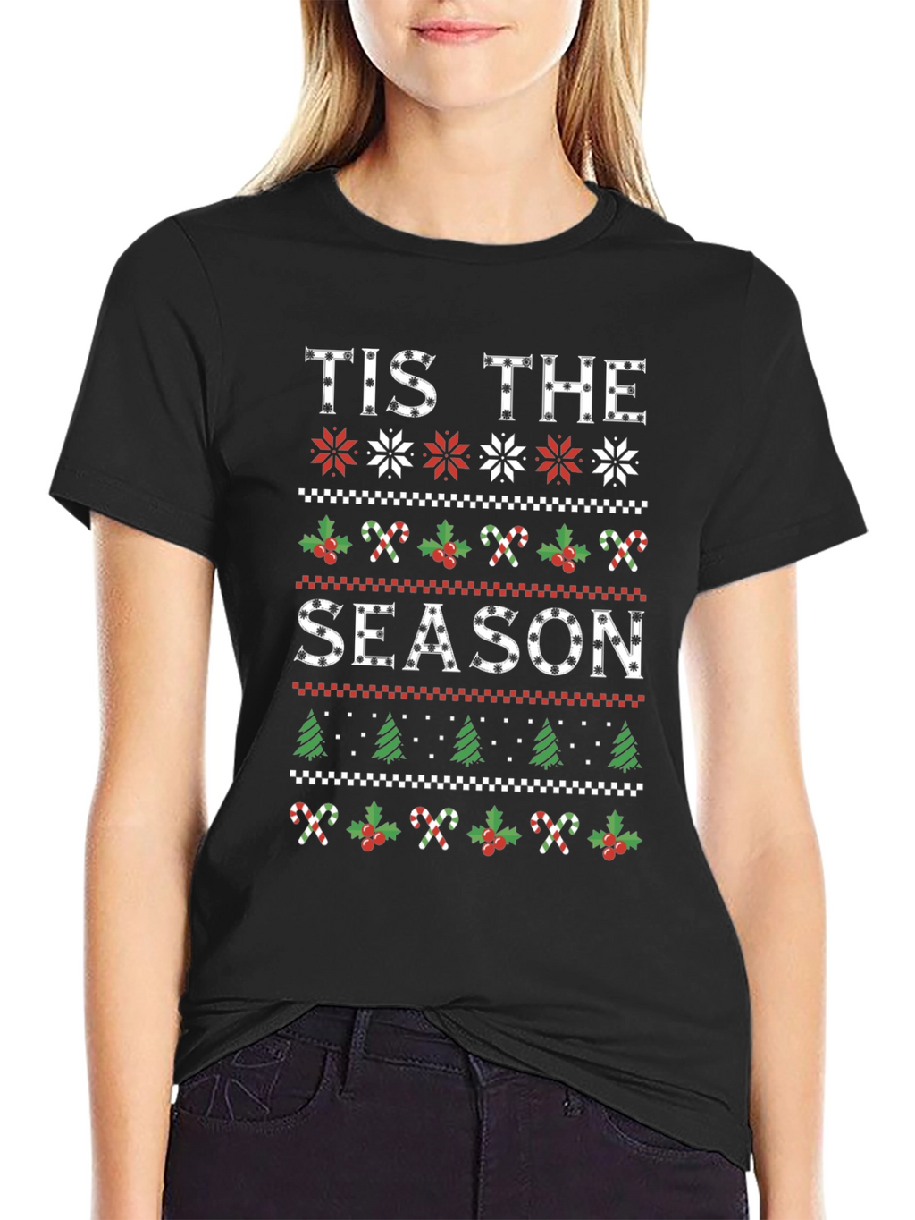 Tis The Season Holiday Graphic Tee Shirt