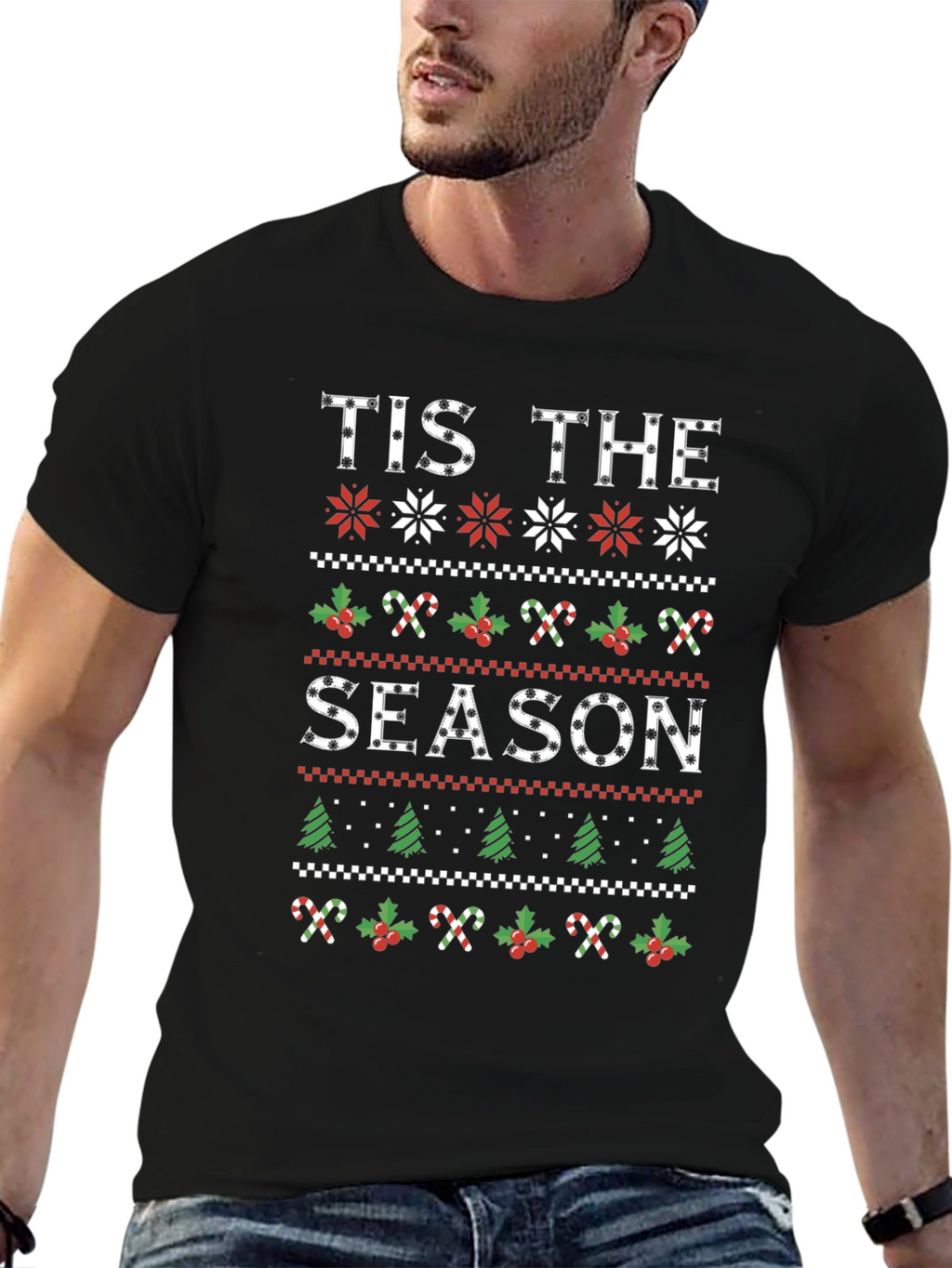 Tis The Season Holiday Graphic Tee Shirt