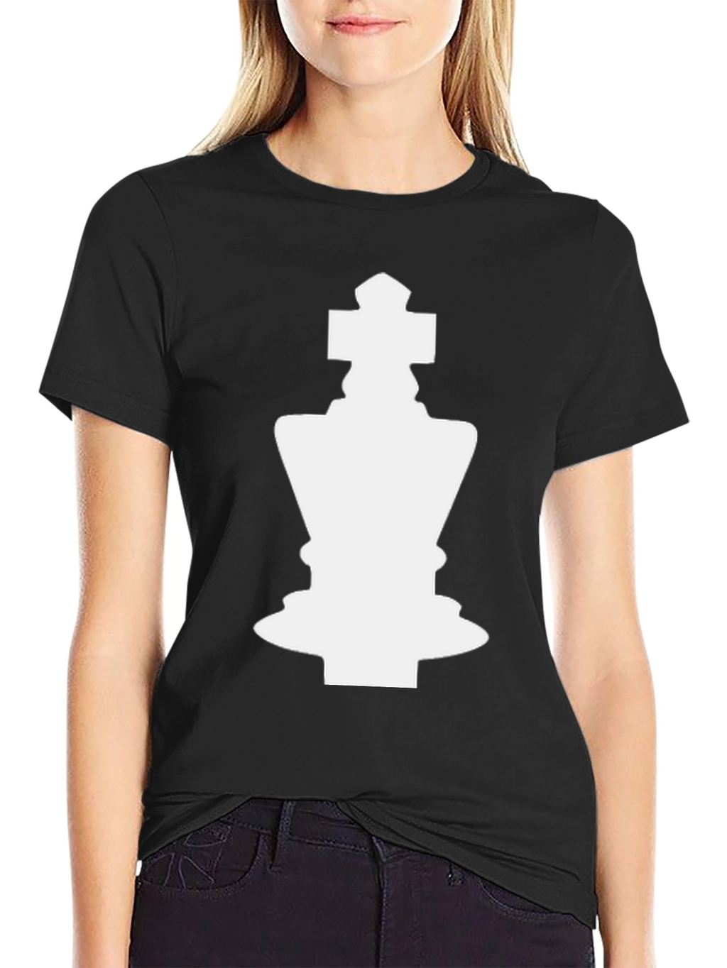 Chess King Graphic Tee - Black Cotton Blend