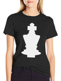 Chess King Graphic Tee - Black Cotton Blend