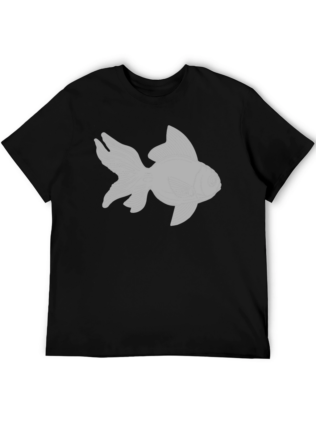Goldfish Graphic Tee - Black Cotton T-Shirt