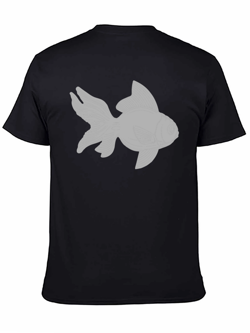 Goldfish Graphic Tee - Black Cotton T-Shirt