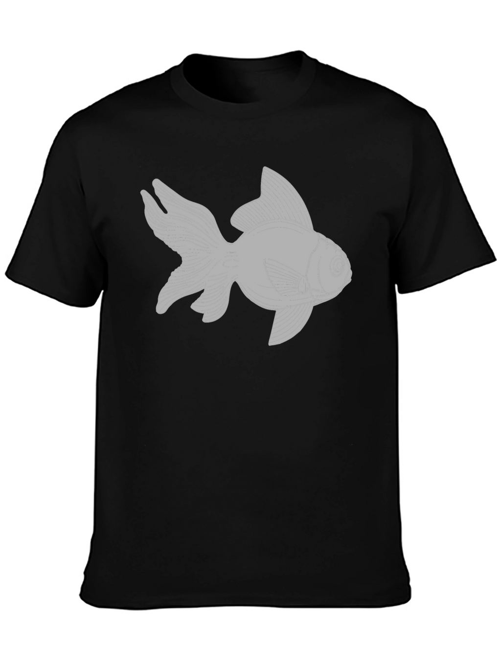 Goldfish Graphic Tee - Black Cotton T-Shirt