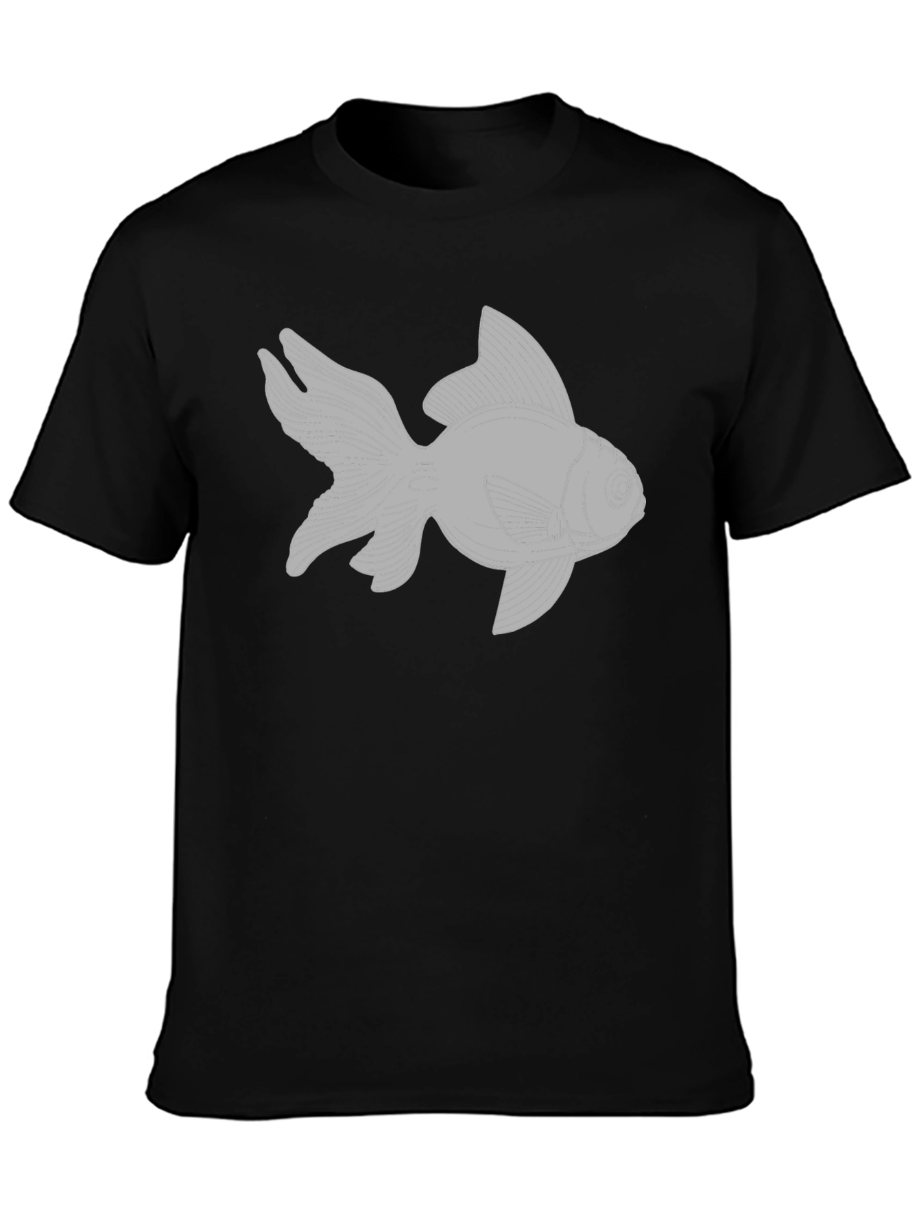 Goldfish Graphic Tee - Black Cotton T-Shirt