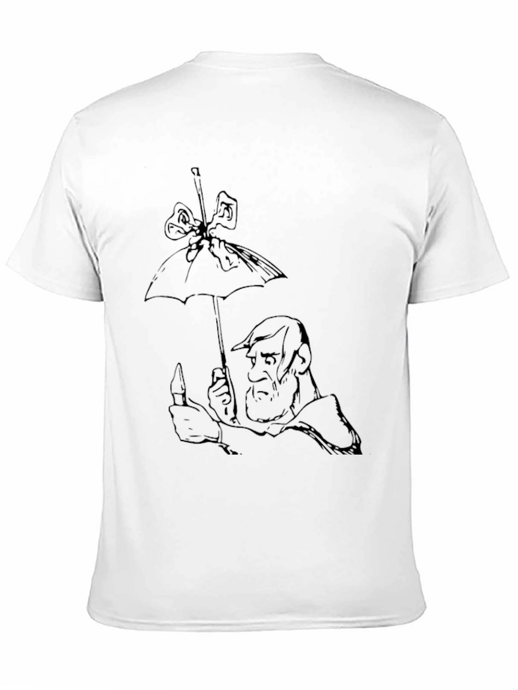 Whimsical Cartoon Graphic Tee - Black Cotton Blend