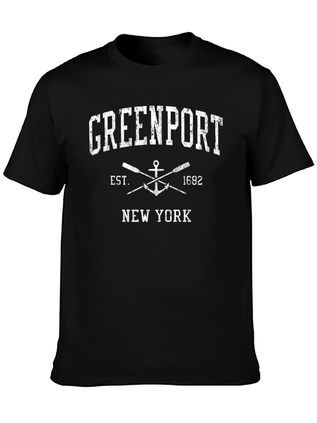 Greenport New York Black Graphic Tee