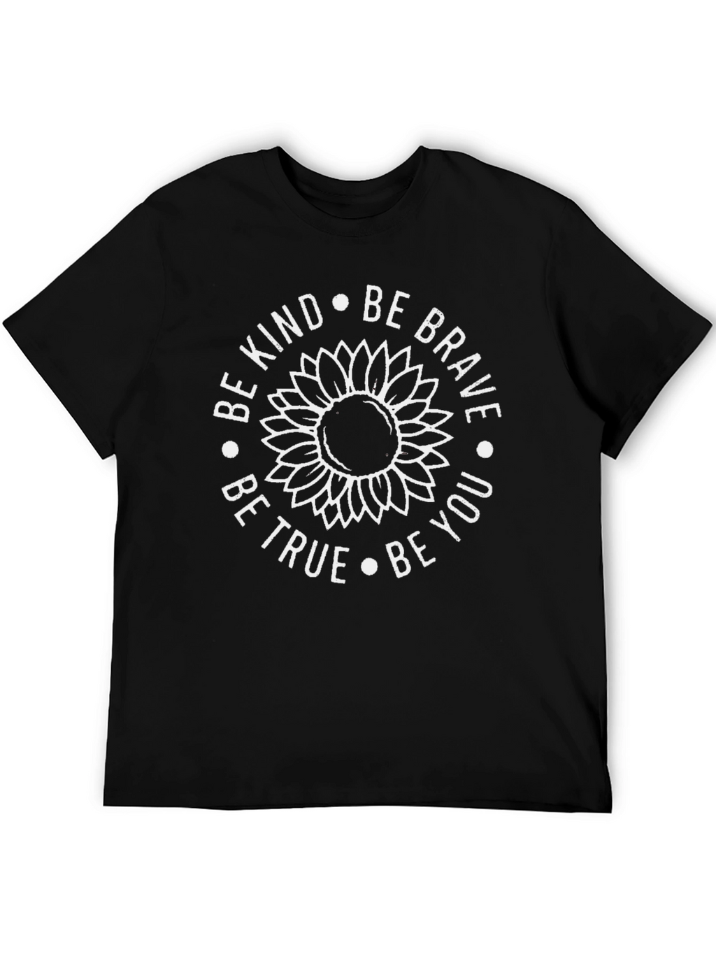 Be Kind Sunflower Graphic T-Shirt - Unisex Black Tee