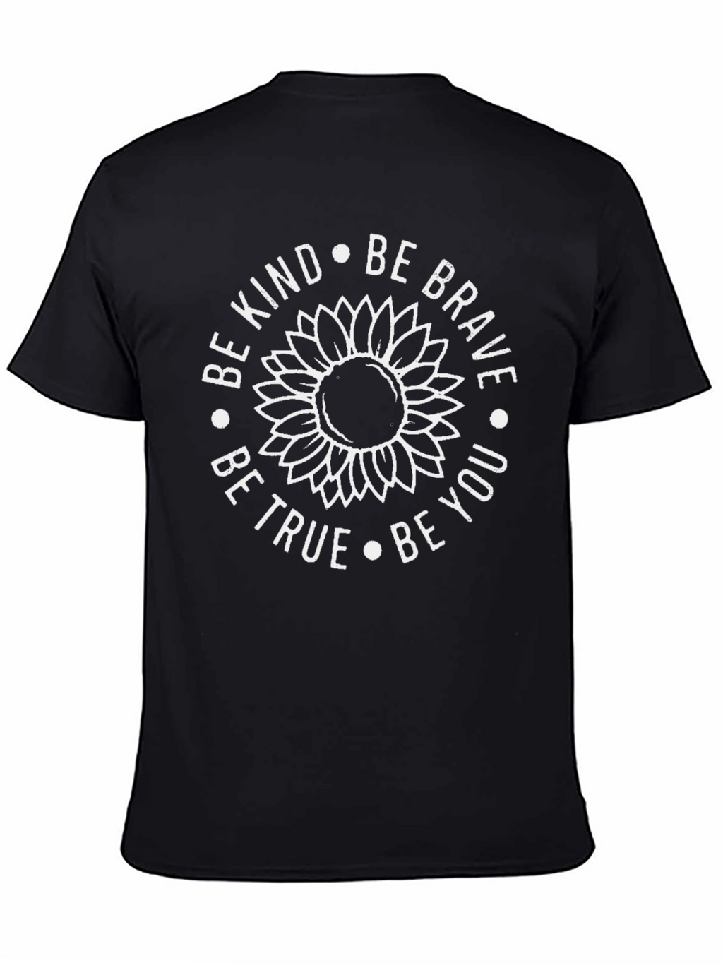 Be Kind Sunflower Graphic T-Shirt - Unisex Black Tee