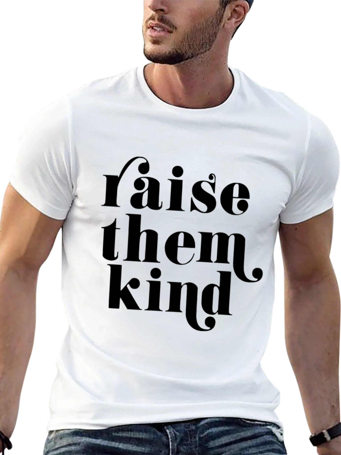 Raise Them Kind Black Graphic Tee
