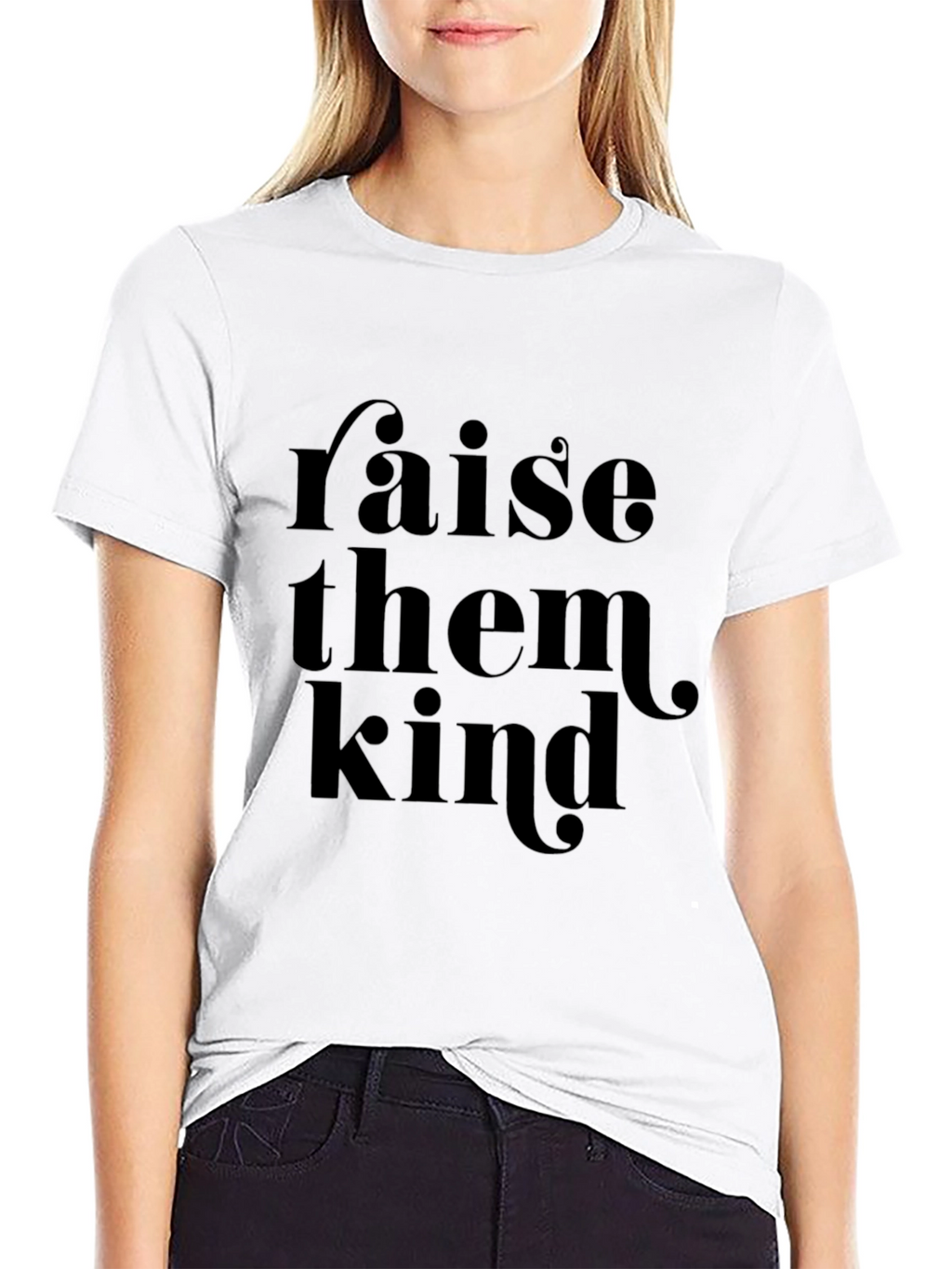 Raise Them Kind Black Graphic Tee