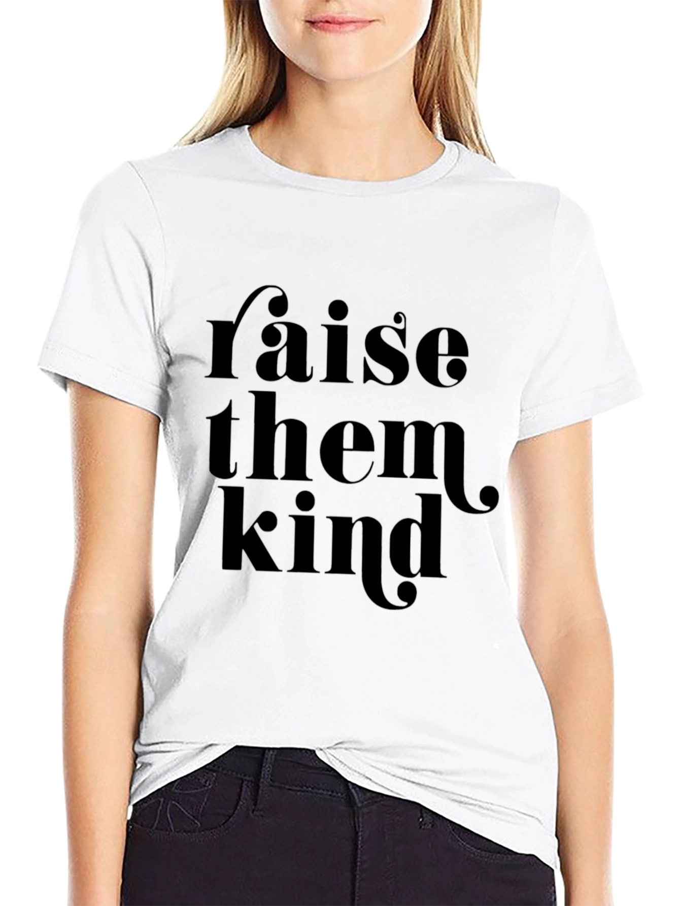 Raise Them Kind Black Graphic Tee
