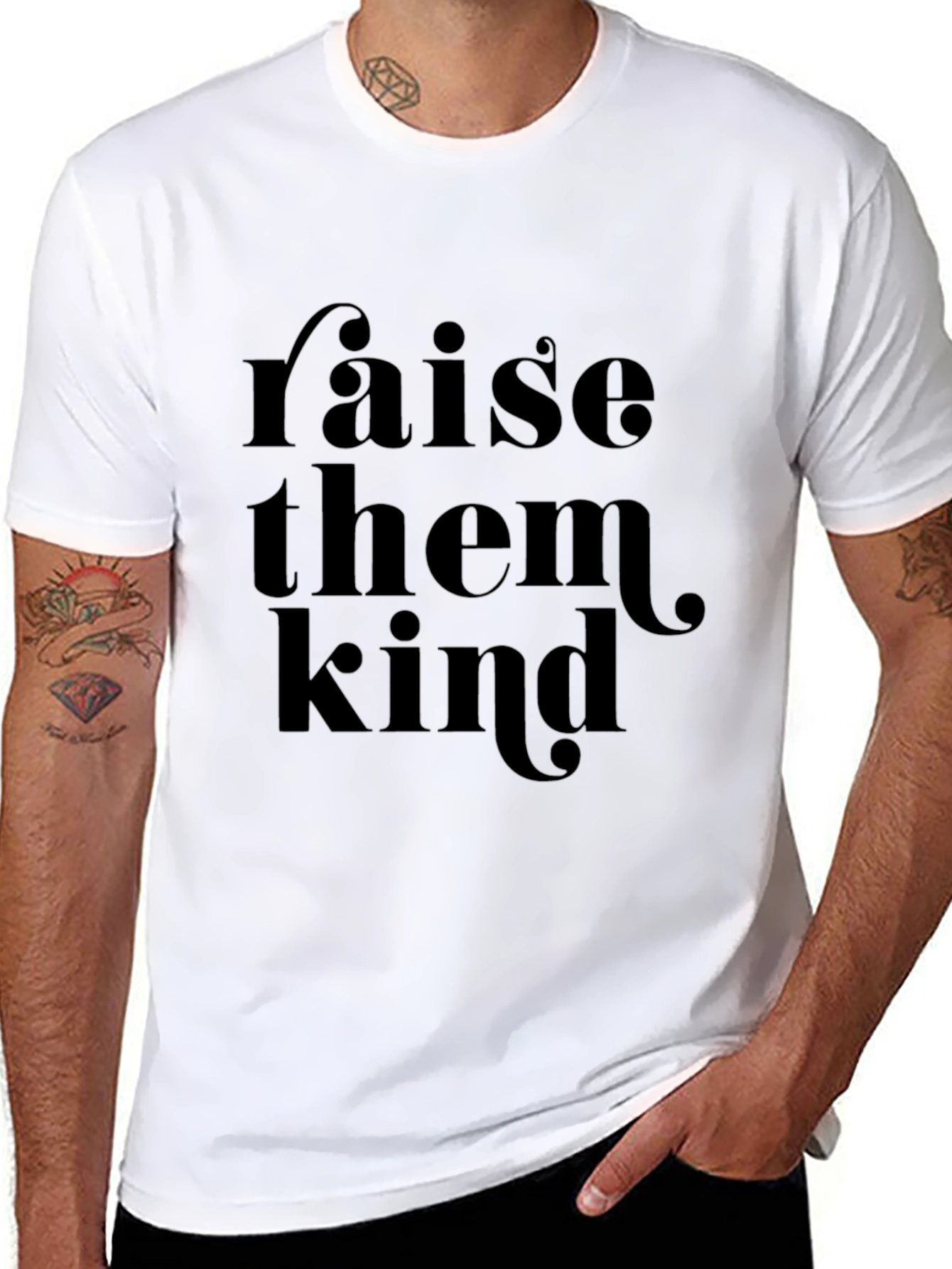 Raise Them Kind Black Graphic Tee